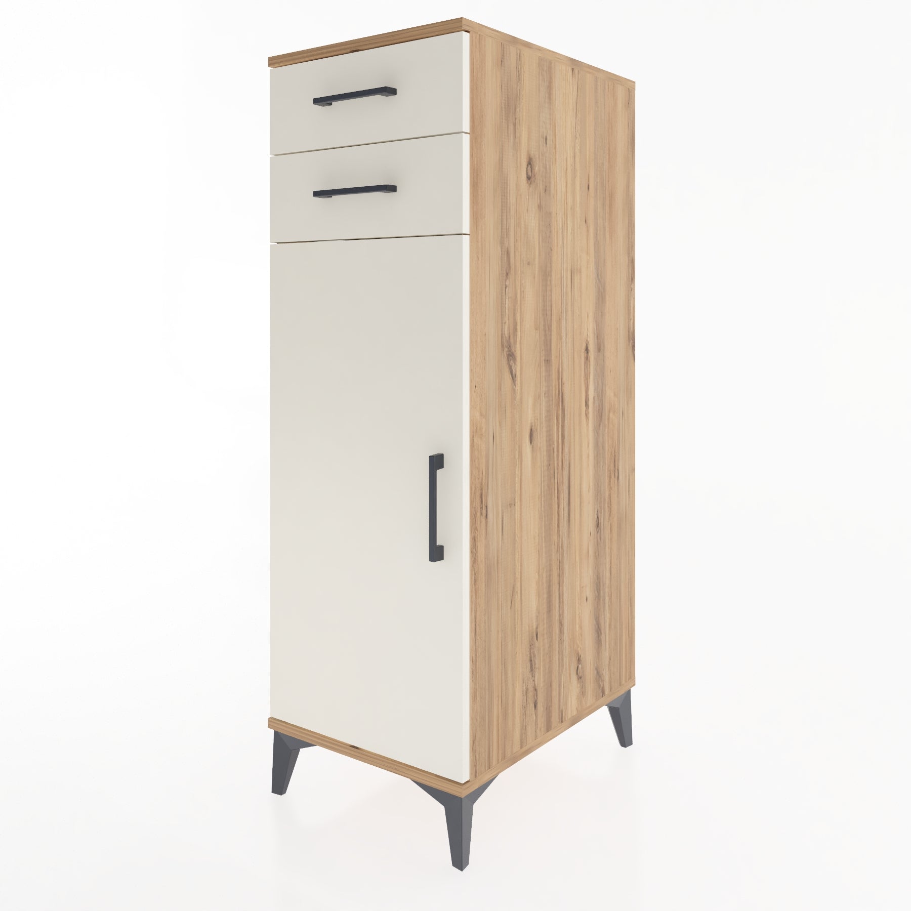 Woodntry Modular Cabinet Pine 44x59x122 cm with Doors and Drawers KC49-3