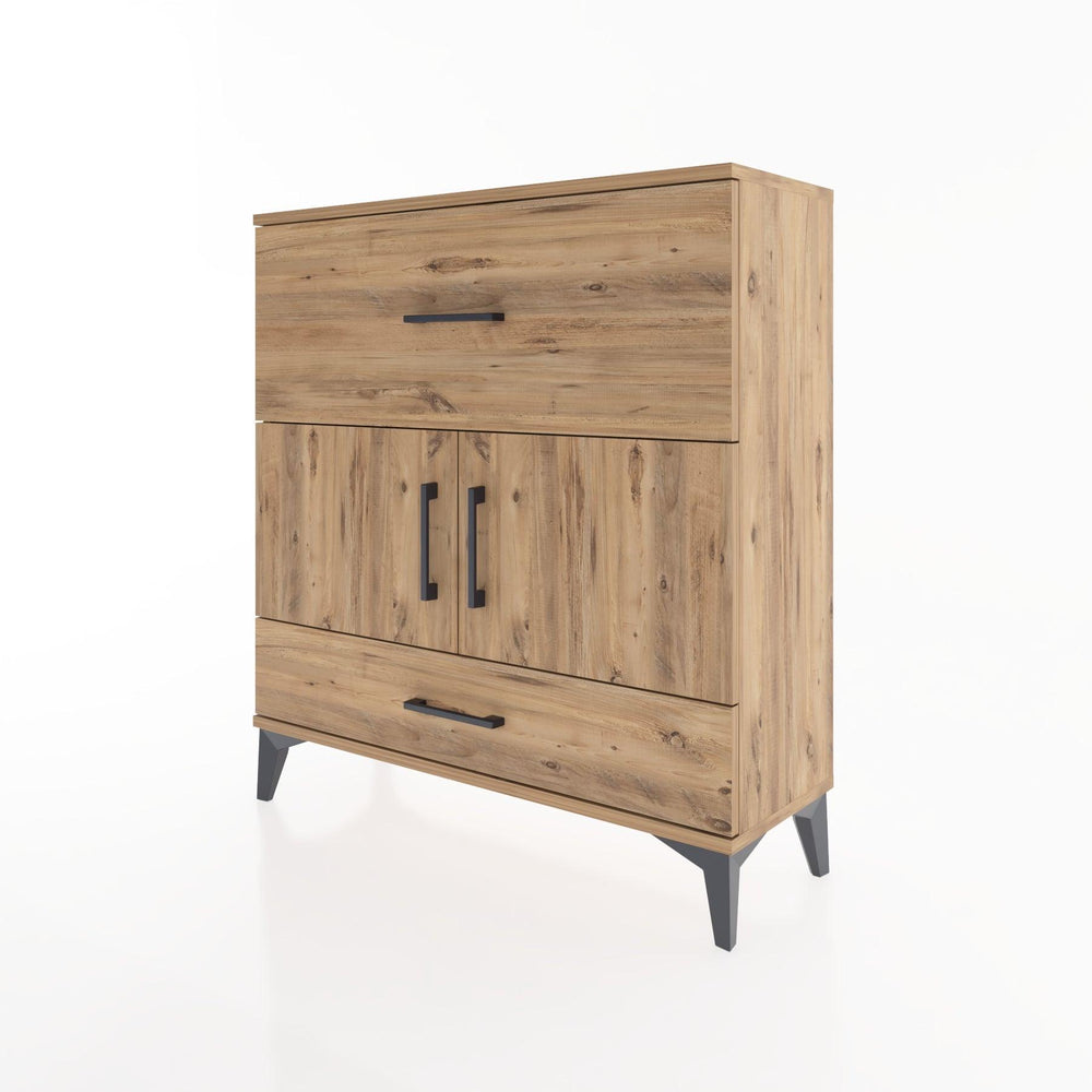 Woodntry Modular Dresser Pine 88x30x84 cm with Cover and Drawer KC49-3
