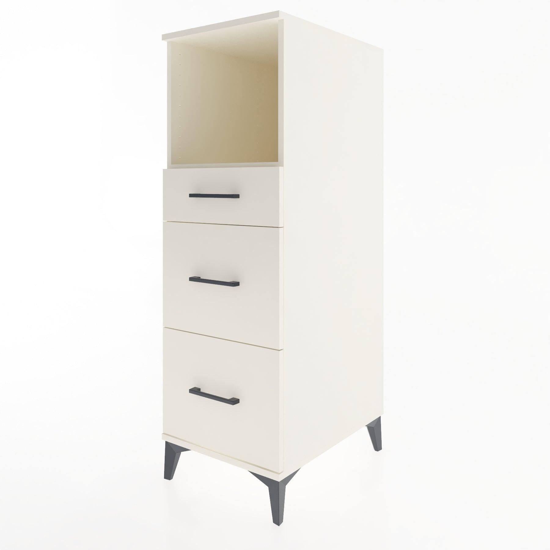 Woodntry Modular Cabinet Moonstone 44x30x122 cm with Drawers and Shelves CR100-1