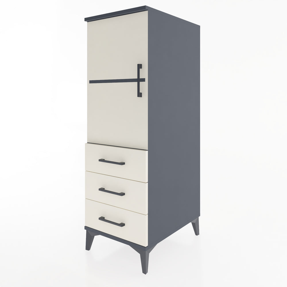 Woodntry Modular Cabinet Anthracite 44x59x122 cm with Doors and Drawers KC50-2