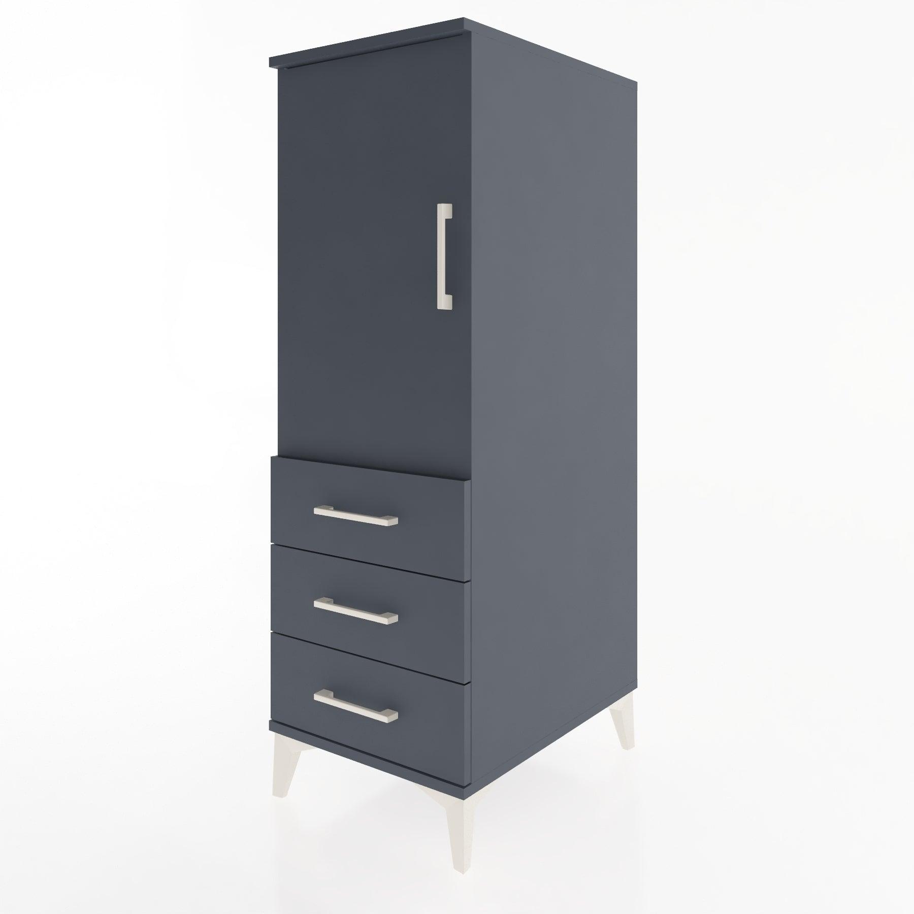 Woodntry Modular Cabinet Anthracite 44x30x122 cm with Doors and Drawers KC50-2