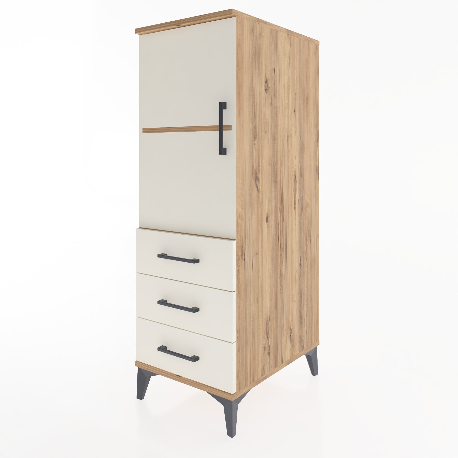 Woodntry Modular Cabinet Pine 44x59x122 cm with Doors and Drawers KC50-3