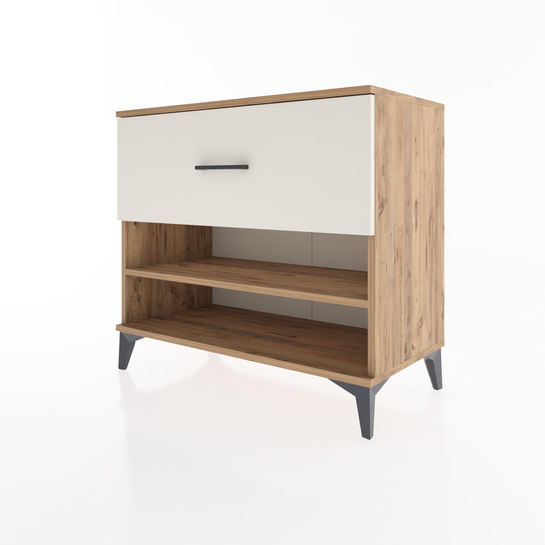 Woodntry Modüler Şifonyer Çam 88x44x68 cm Çekmeceli ve Raflı CR50-3