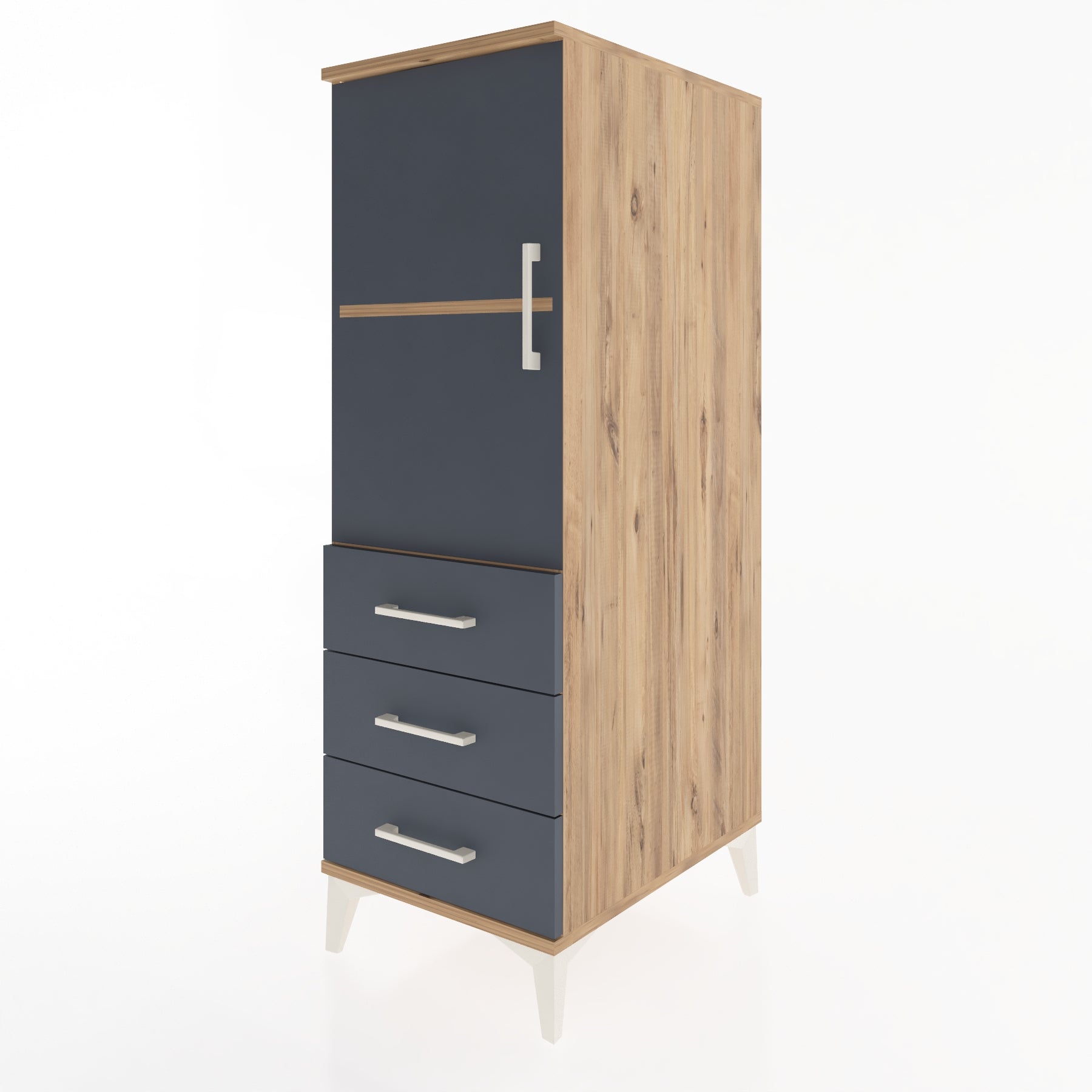 Woodntry Modular Cabinet Pine 44x59x122 cm with Doors and Drawers KC50-3