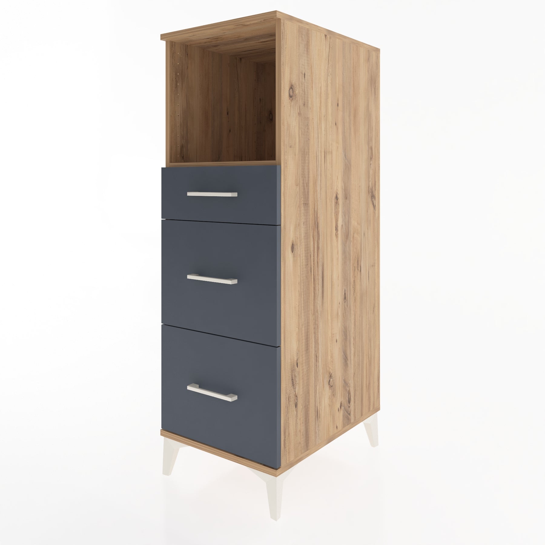 Woodntry Modular Cabinet Pine 44x59x122 cm with Drawers and Shelves CR100-3