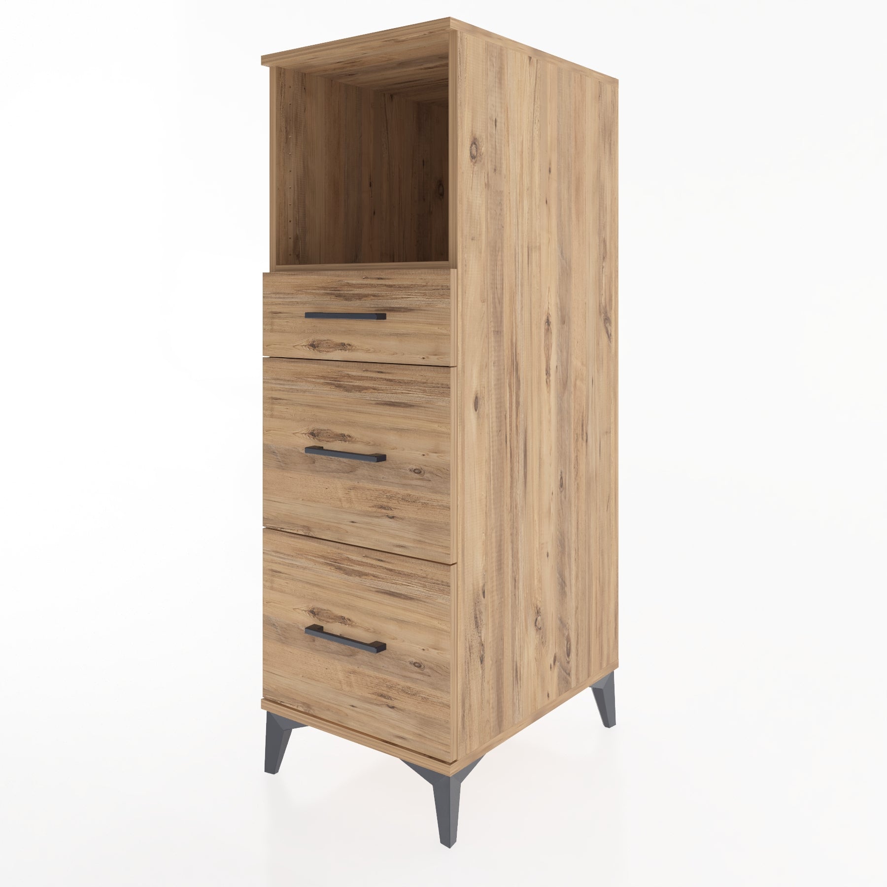 Woodntry Modular Cabinet Pine 44x59x122 cm with Drawers and Shelves CR100-3