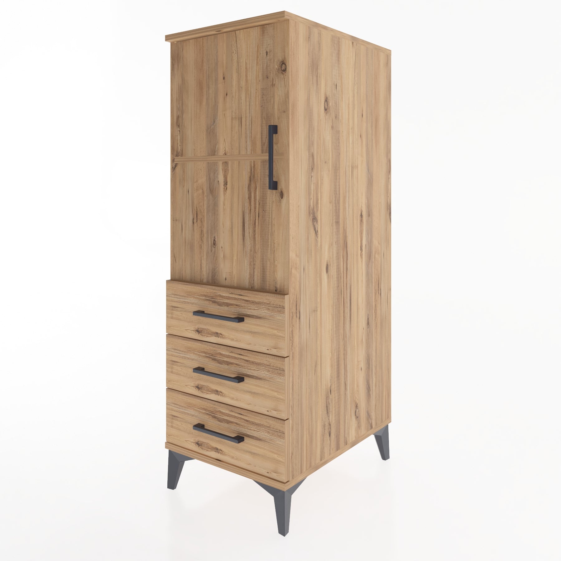 Woodntry Modular Cabinet Pine 44x59x122 cm with Doors and Drawers KC50-3
