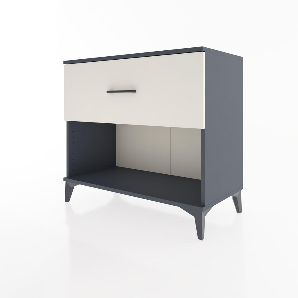 Woodntry Modüler Şifonyer Antrasit 88x44x68 cm Çekmeceli ve Raflı CR51-2