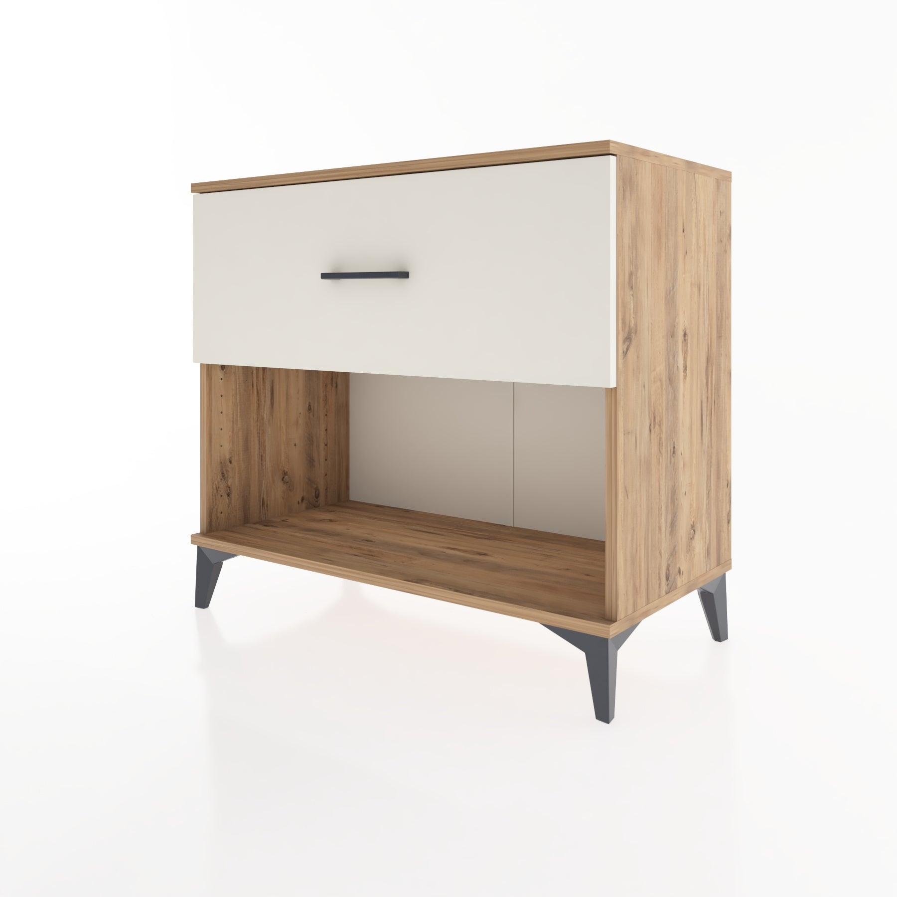 Woodntry Modüler Şifonyer Çam 88x44x68 cm Çekmeceli ve Raflı CR51-3