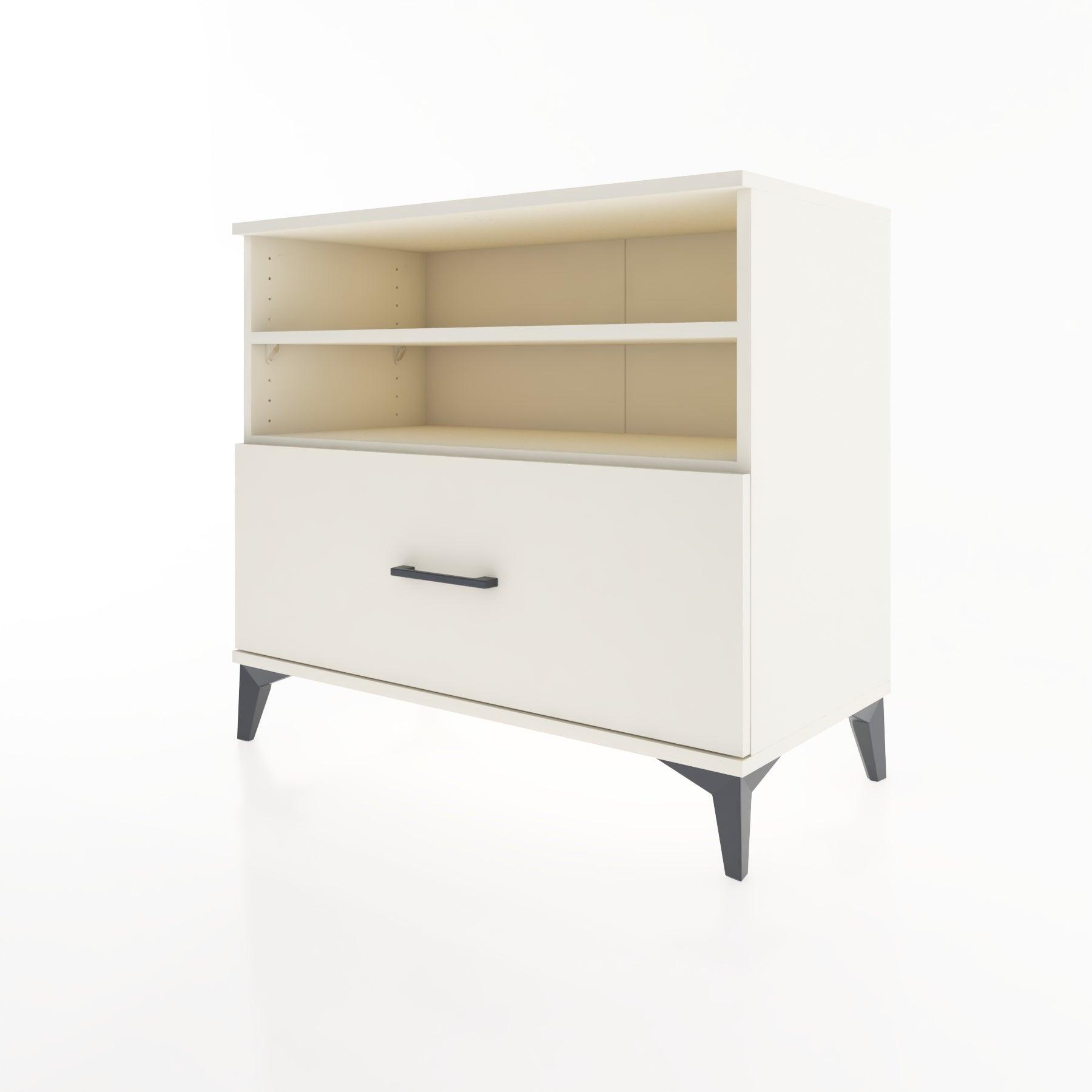 Woodntry Modüler Şifonyer Aytaşı 88x44x68 cm Çekmeceli ve Raflı CR52-1
