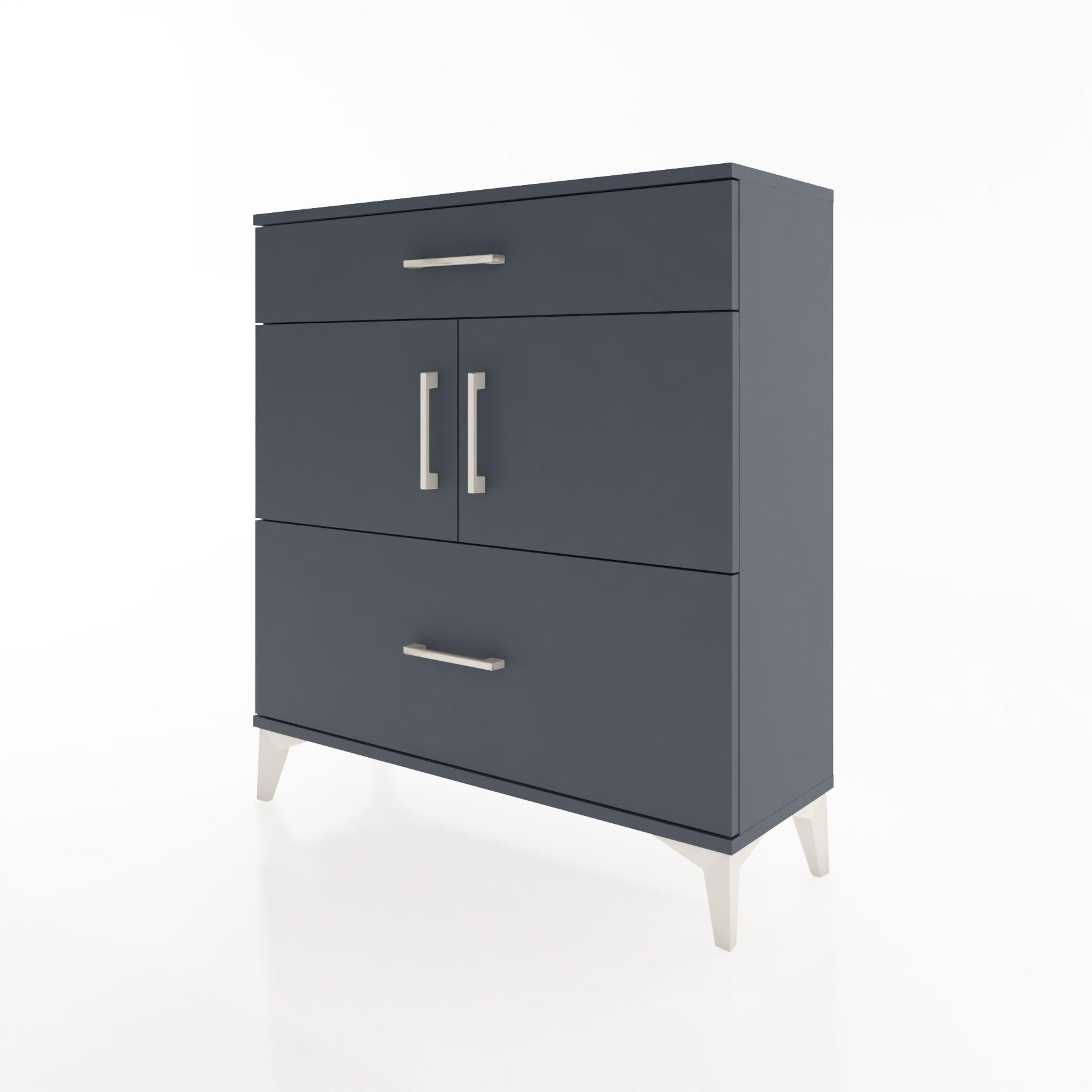 Woodntry Modular Dresser Anthracite 88x30x84 cm with Cover and Drawer KC52-2