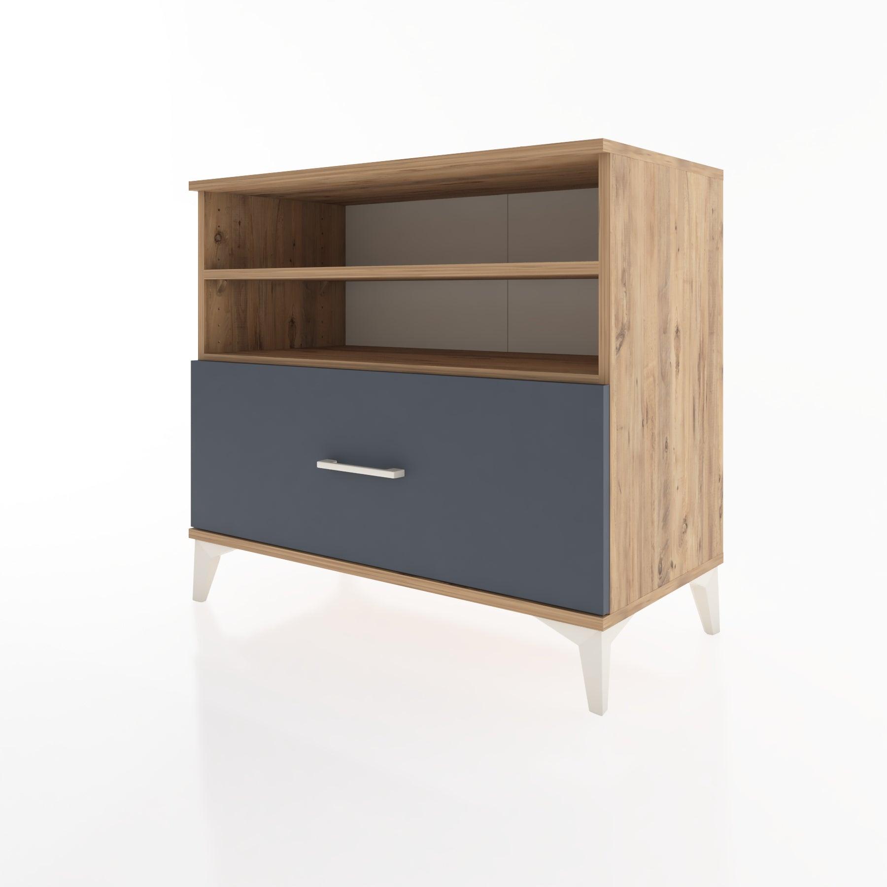 Woodntry Modüler Şifonyer Çam 88x44x68 cm Çekmeceli ve Raflı CR52-3