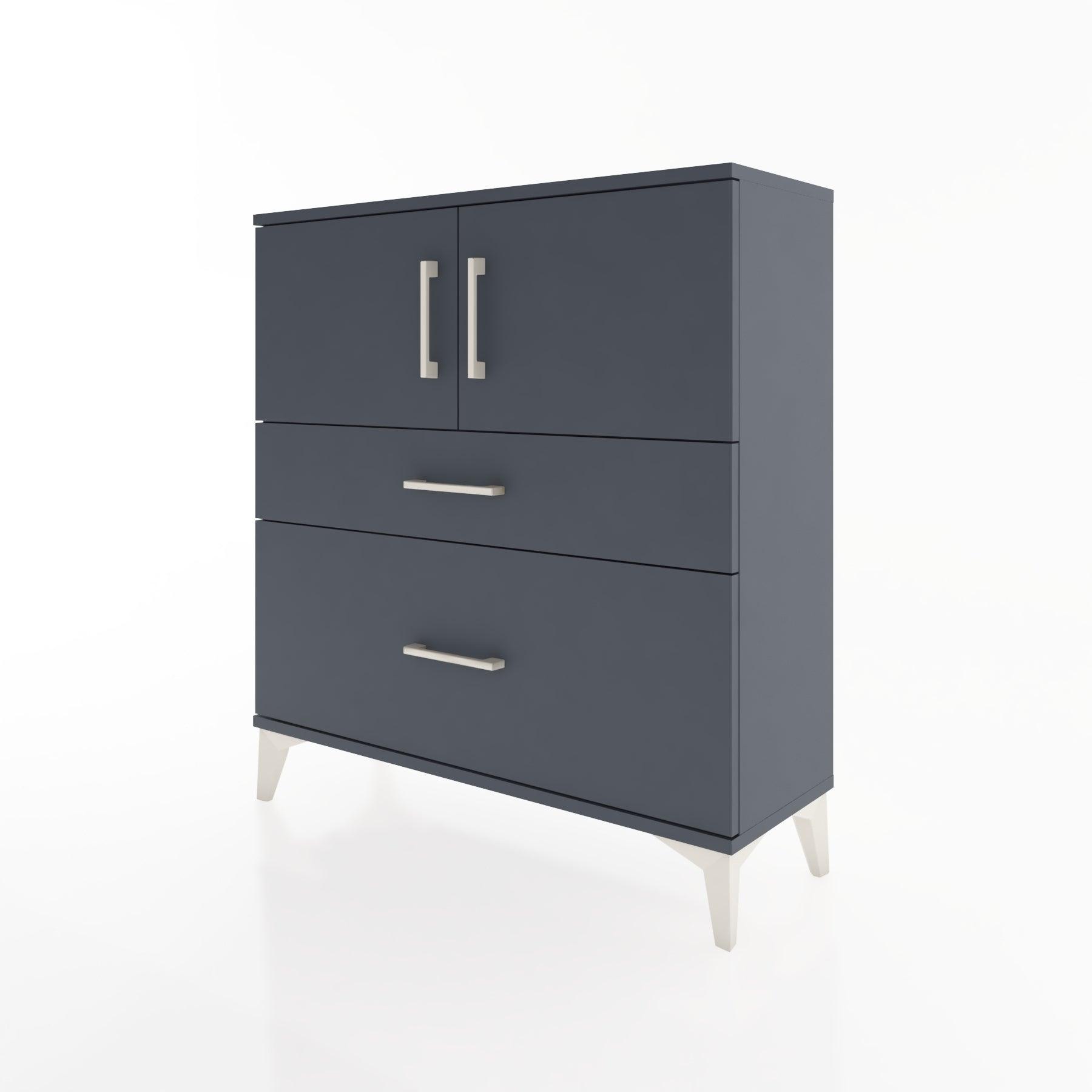 Woodntry Modular Dresser Anthracite 88x30x84 cm with Cover and Drawer KC53-2