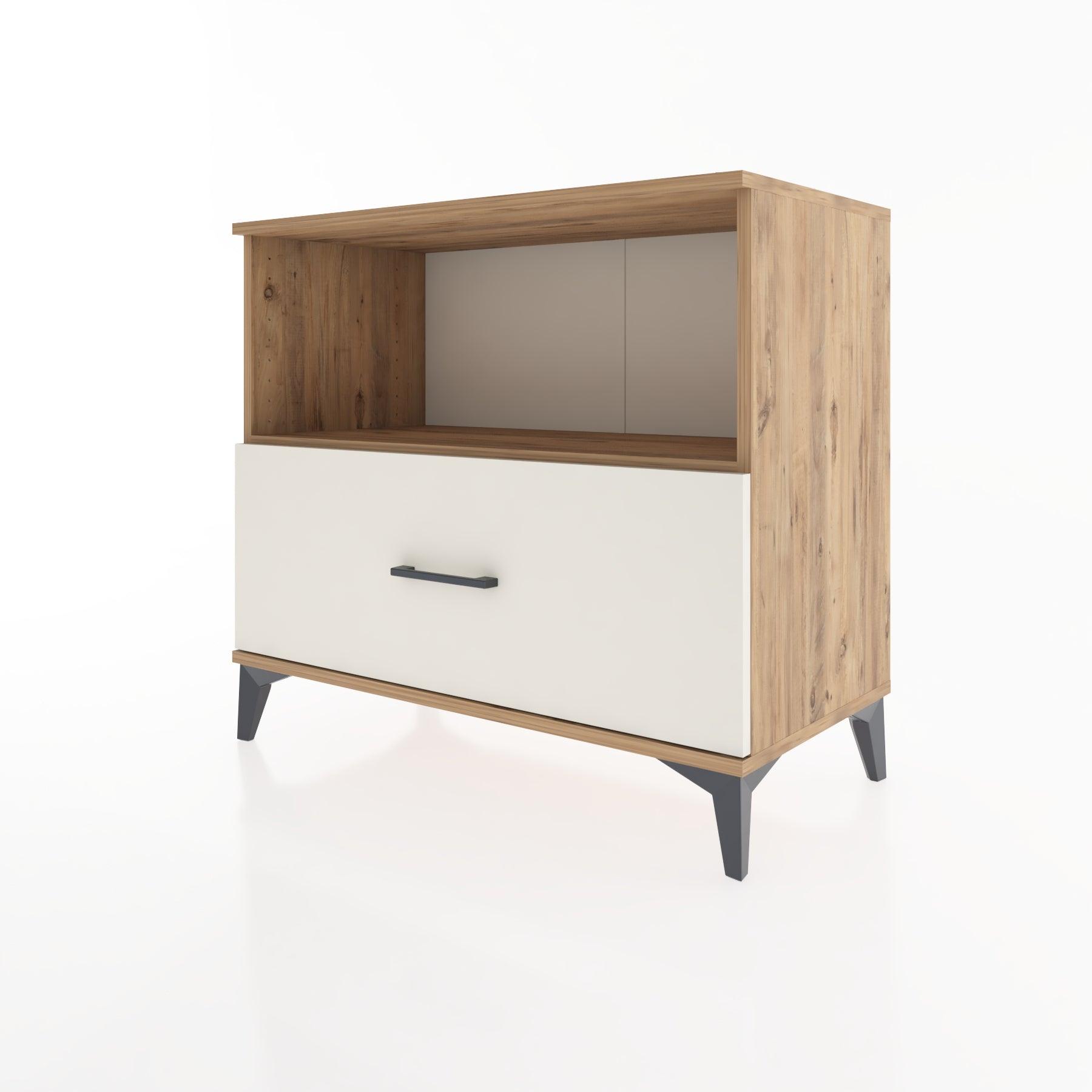 Woodntry Modüler Şifonyer Çam 88x44x68 cm Çekmeceli ve Raflı CR53-3