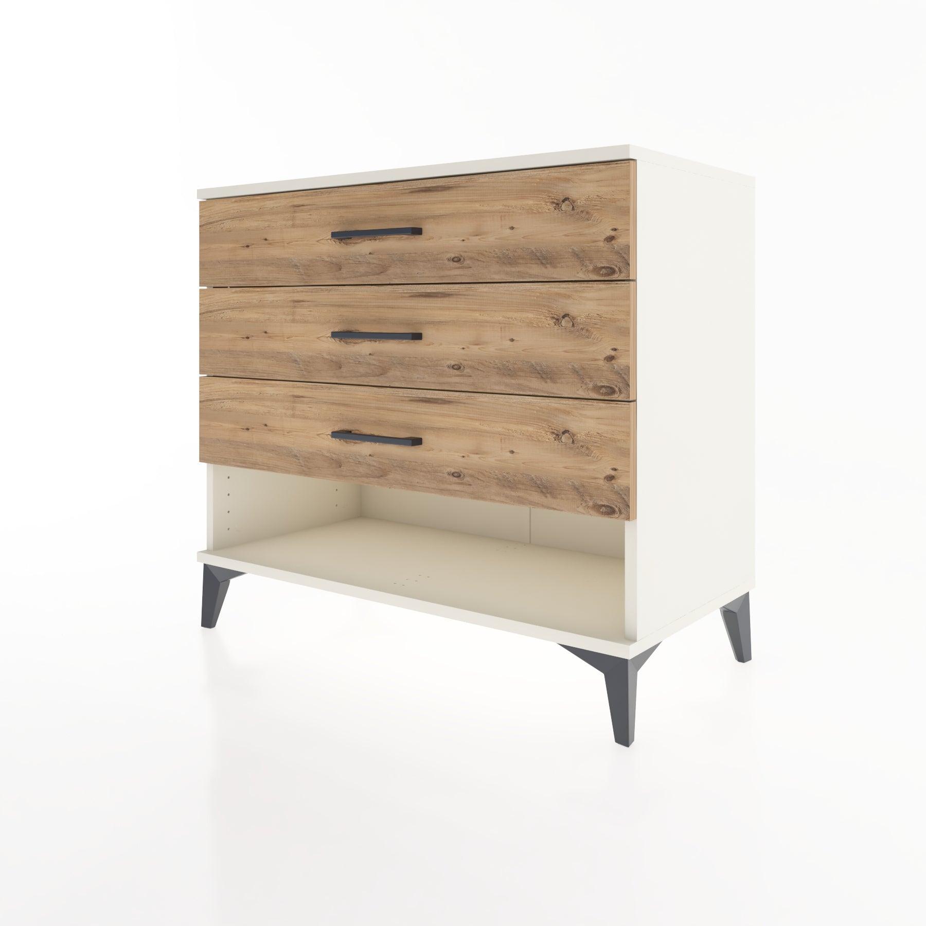 Woodntry Modüler Şifonyer Aytaşı 88x44x68 cm Çekmeceli ve Raflı CR55-1