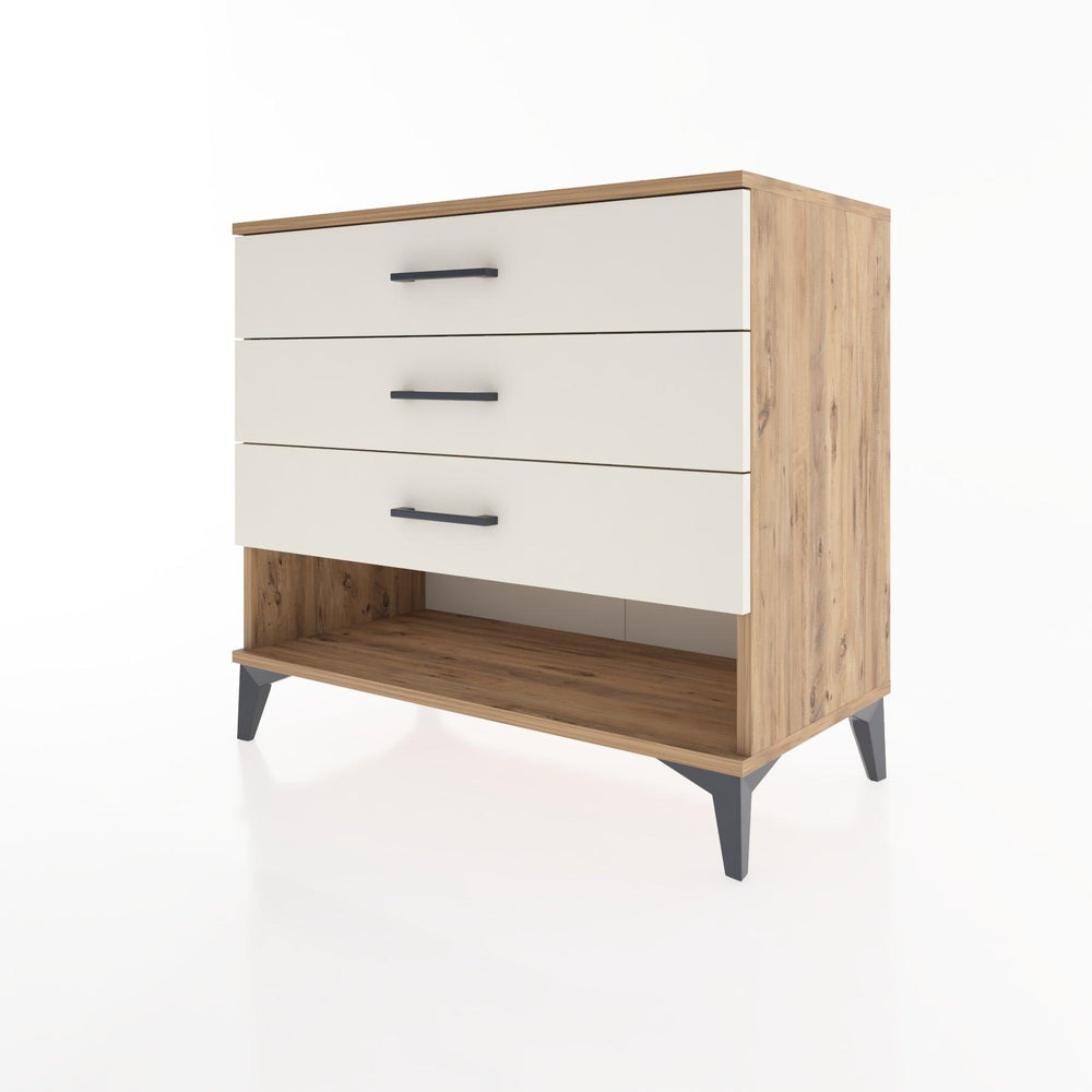 Woodntry Modüler Şifonyer Çam 88x44x68 cm Çekmeceli ve Raflı CR55-3