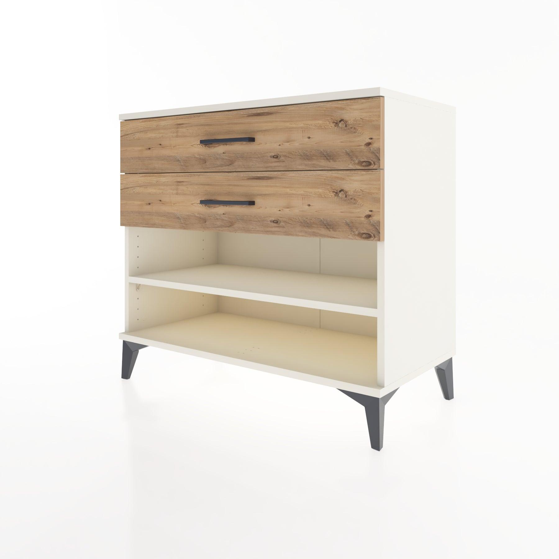 Woodntry Modüler Şifonyer Aytaşı 88x44x68 cm Çekmeceli ve Raflı CR56-1