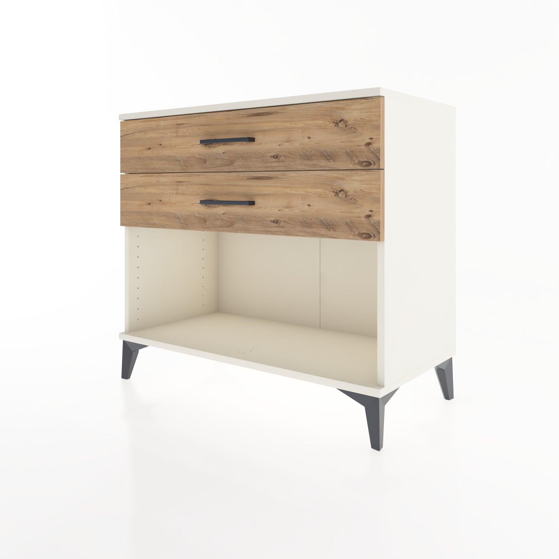 Woodntry Modüler Şifonyer Aytaşı 88x44x68 cm Çekmeceli ve Raflı CR57-1