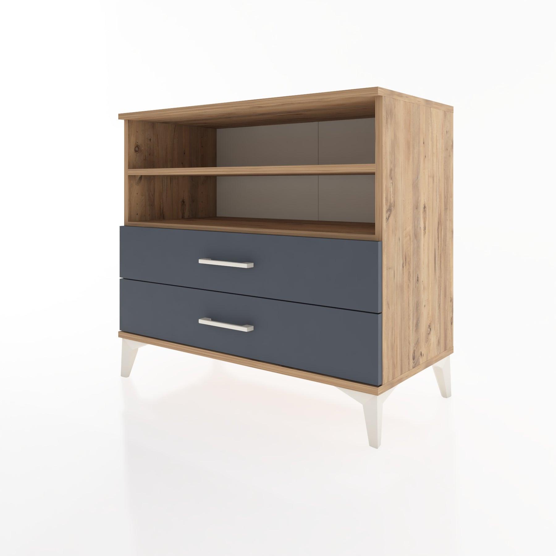 Woodntry Modüler Şifonyer Çam 88x44x68 cm Çekmeceli ve Raflı CR58-3