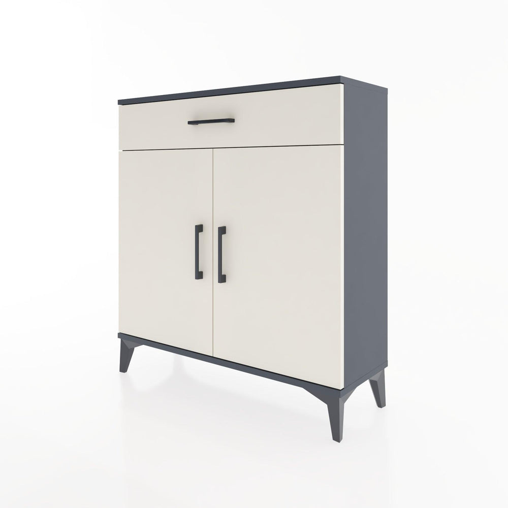 Woodntry Modüler Şifonyer Antrasit 88x30x84 cm Kapaklı ve Çekmeceli KC59-2