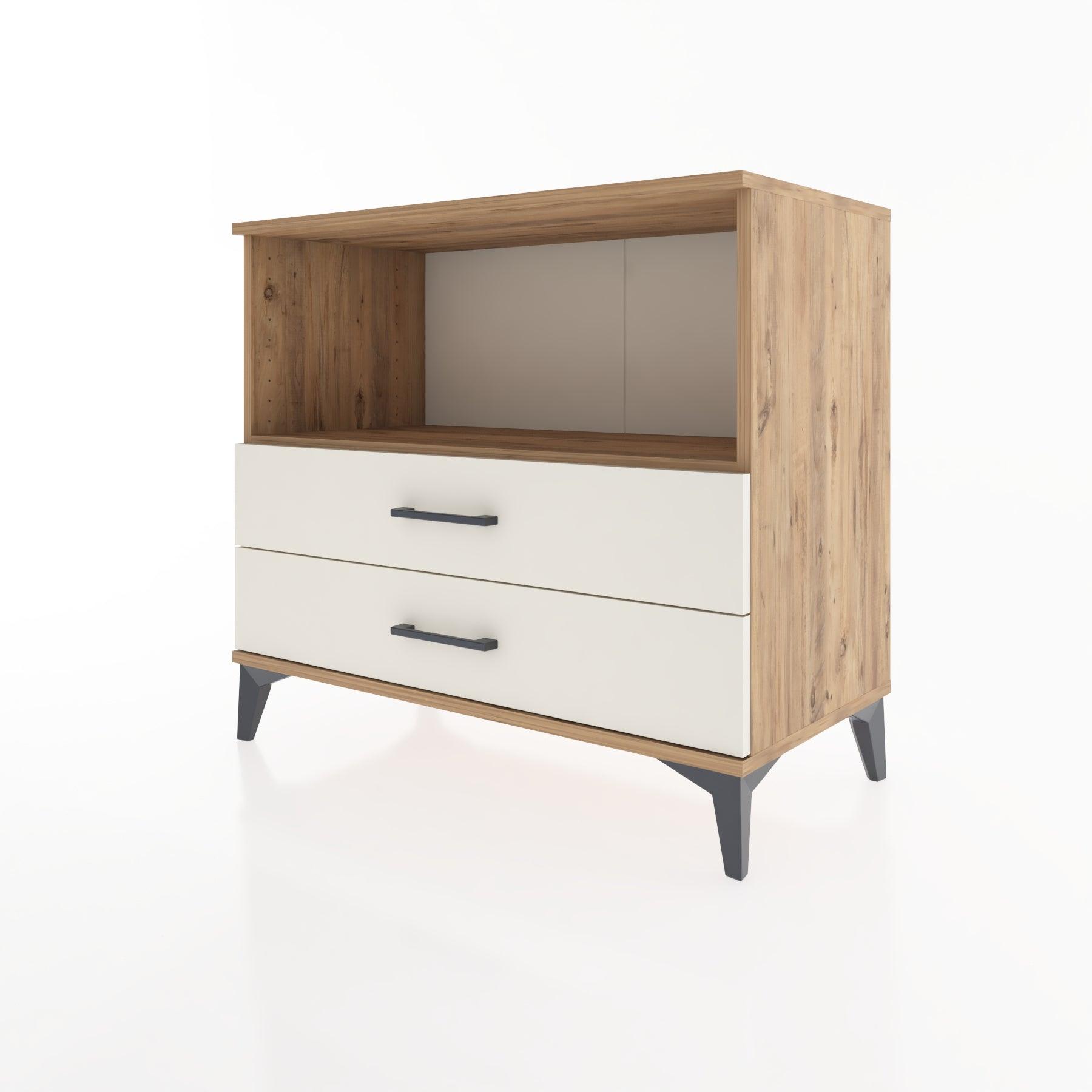 Woodntry Modüler Şifonyer Çam 88x44x68 cm Çekmeceli ve Raflı CR59-3