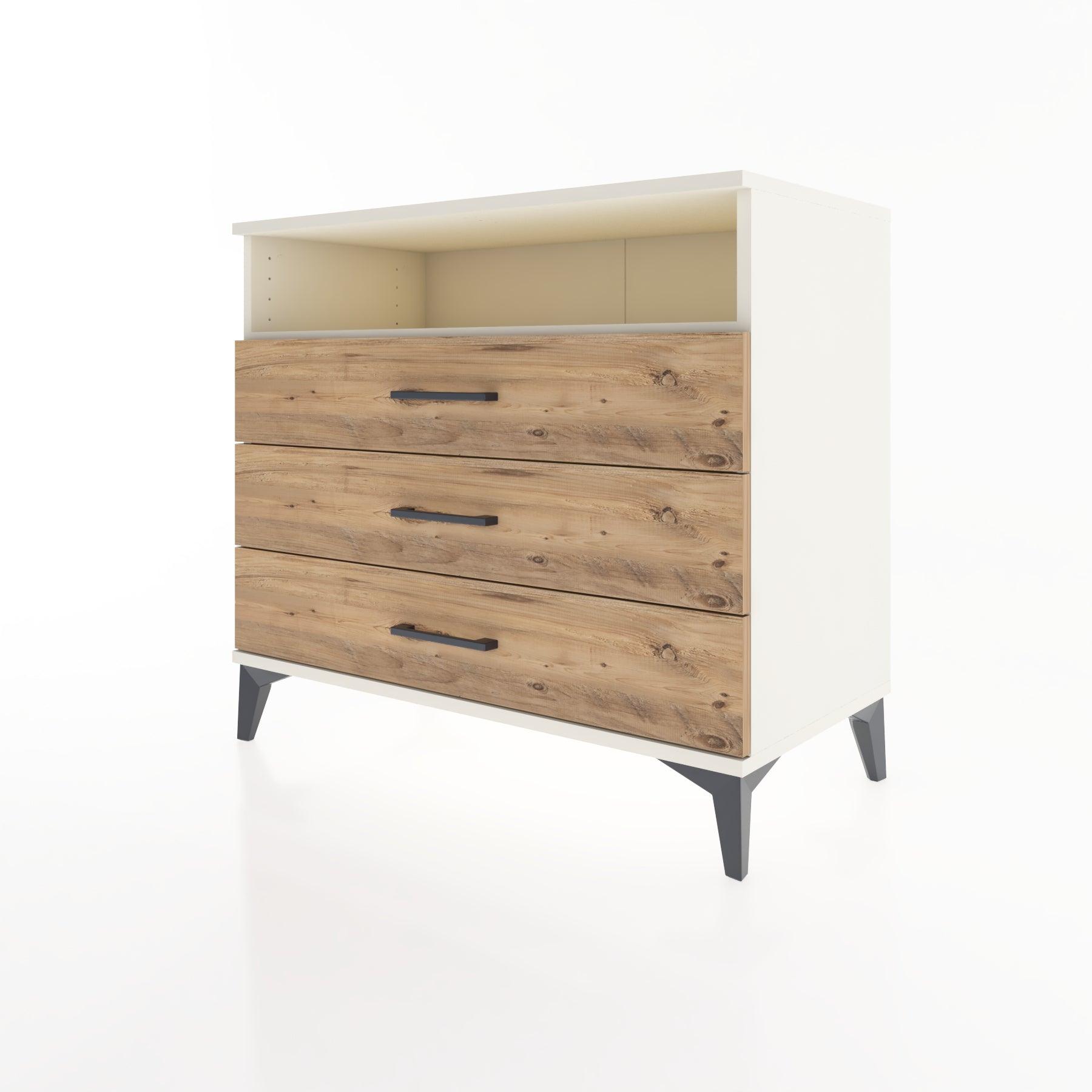 Woodntry Modüler Şifonyer Aytaşı 88x44x68 cm Çekmeceli ve Raflı CR60-1