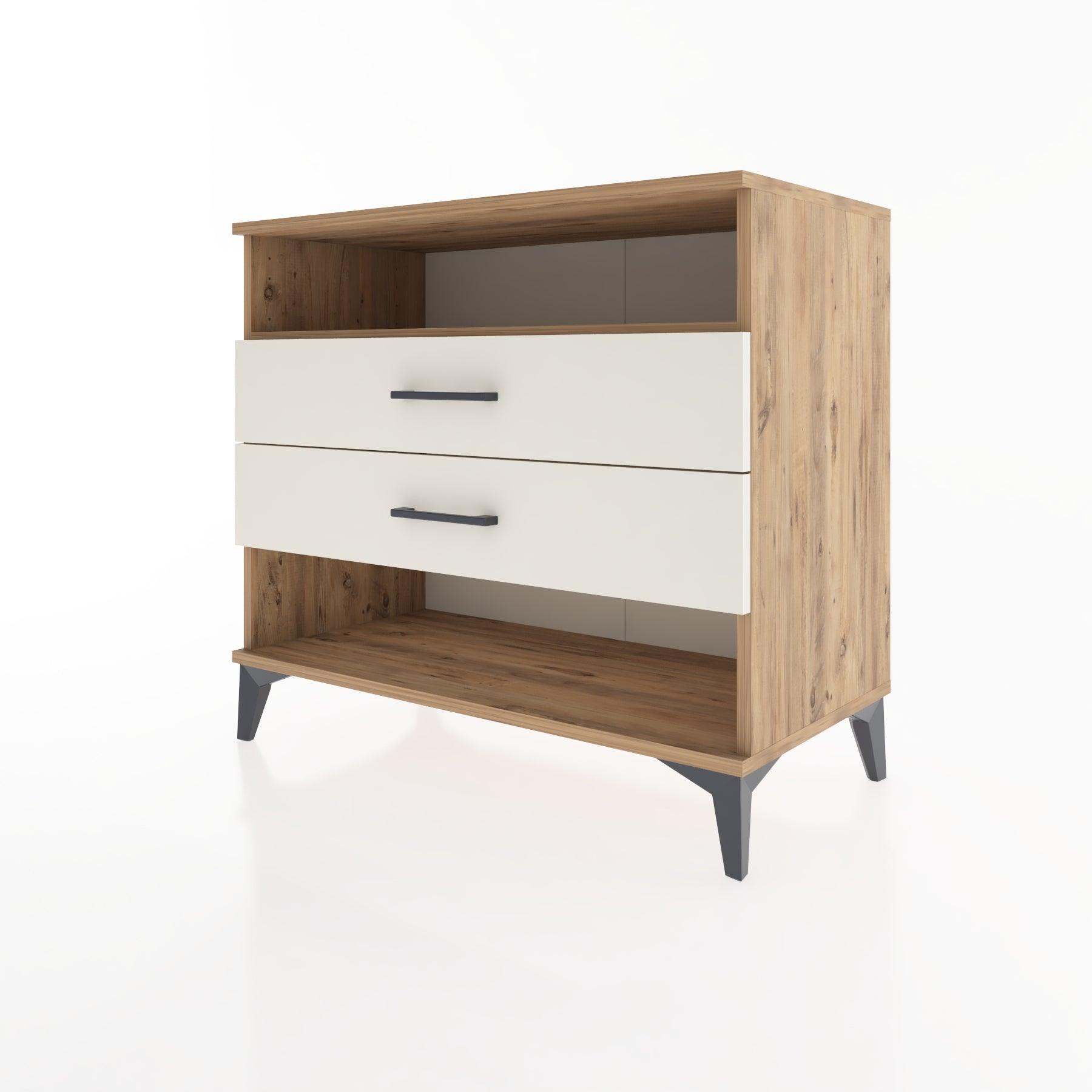 Woodntry Modüler Şifonyer Çam 88x44x68 cm Çekmeceli ve Raflı CR61-3