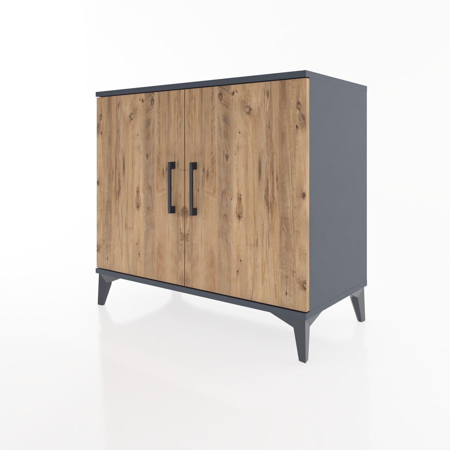 Woodntry Modüler Şifonyer Antrasit 88x44x68 cm Kapaklı K62-2
