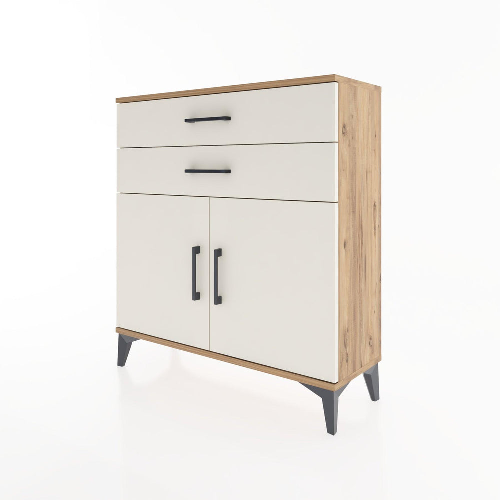 Woodntry Modüler Şifonyer Çam 88x30x84 cm Kapaklı ve Çekmeceli KC63-3