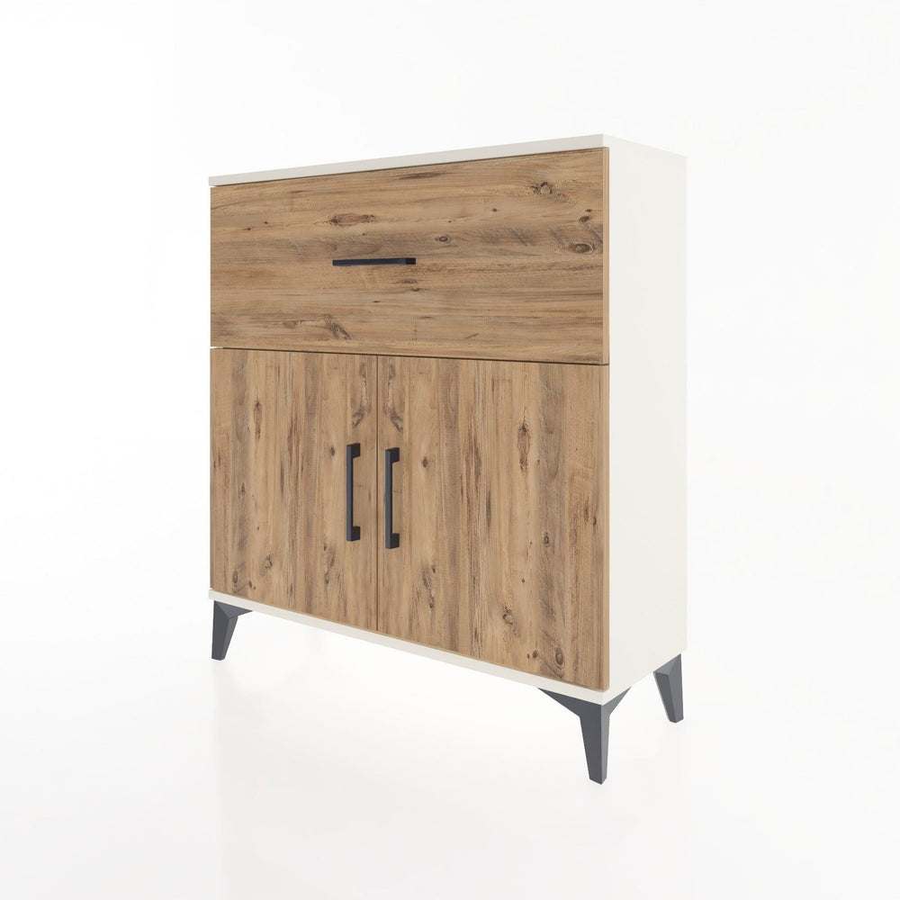 Woodntry Modüler Şifonyer Aytaşı 88x30x84 cm Kapaklı ve Çekmeceli KC68-1