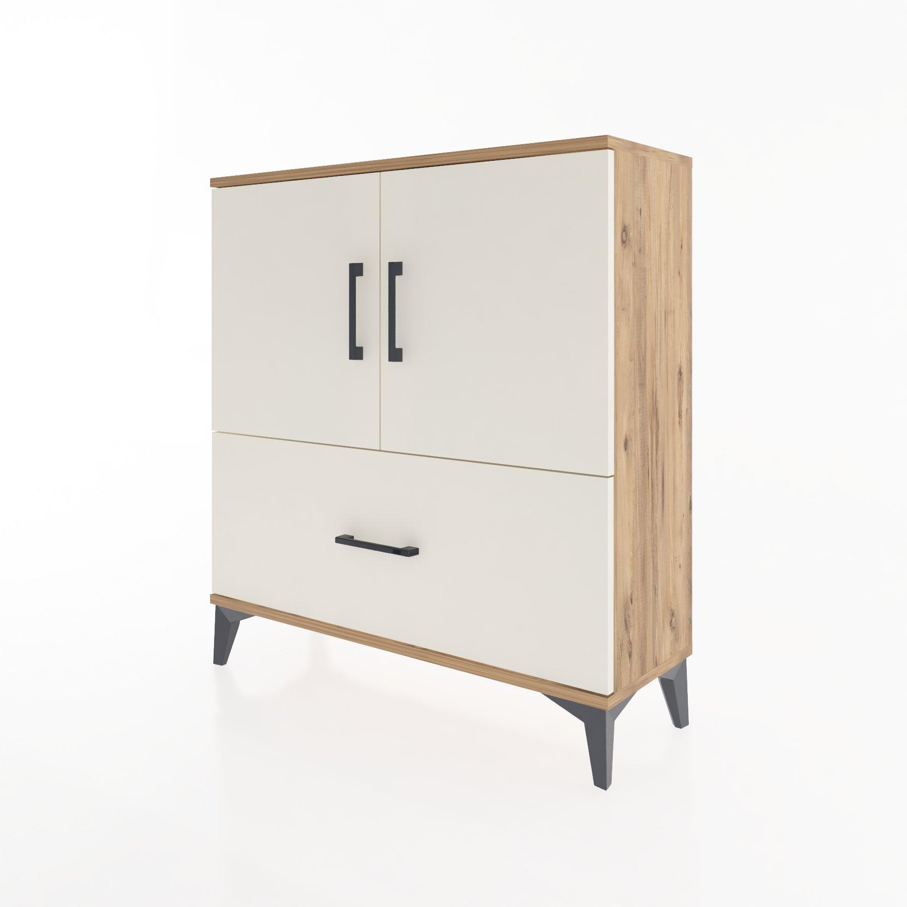 Woodntry Modular Dresser Pine 88x30x84 cm with Cover and Drawer KC69-3