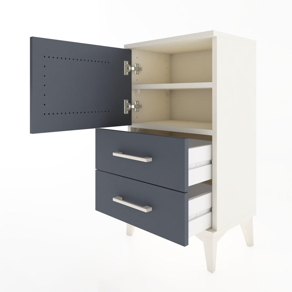 Woodntry Modüler Komodin Kapaklı 2 Çekmeceli 44x30x68 cm Aytaşı - Woodntry