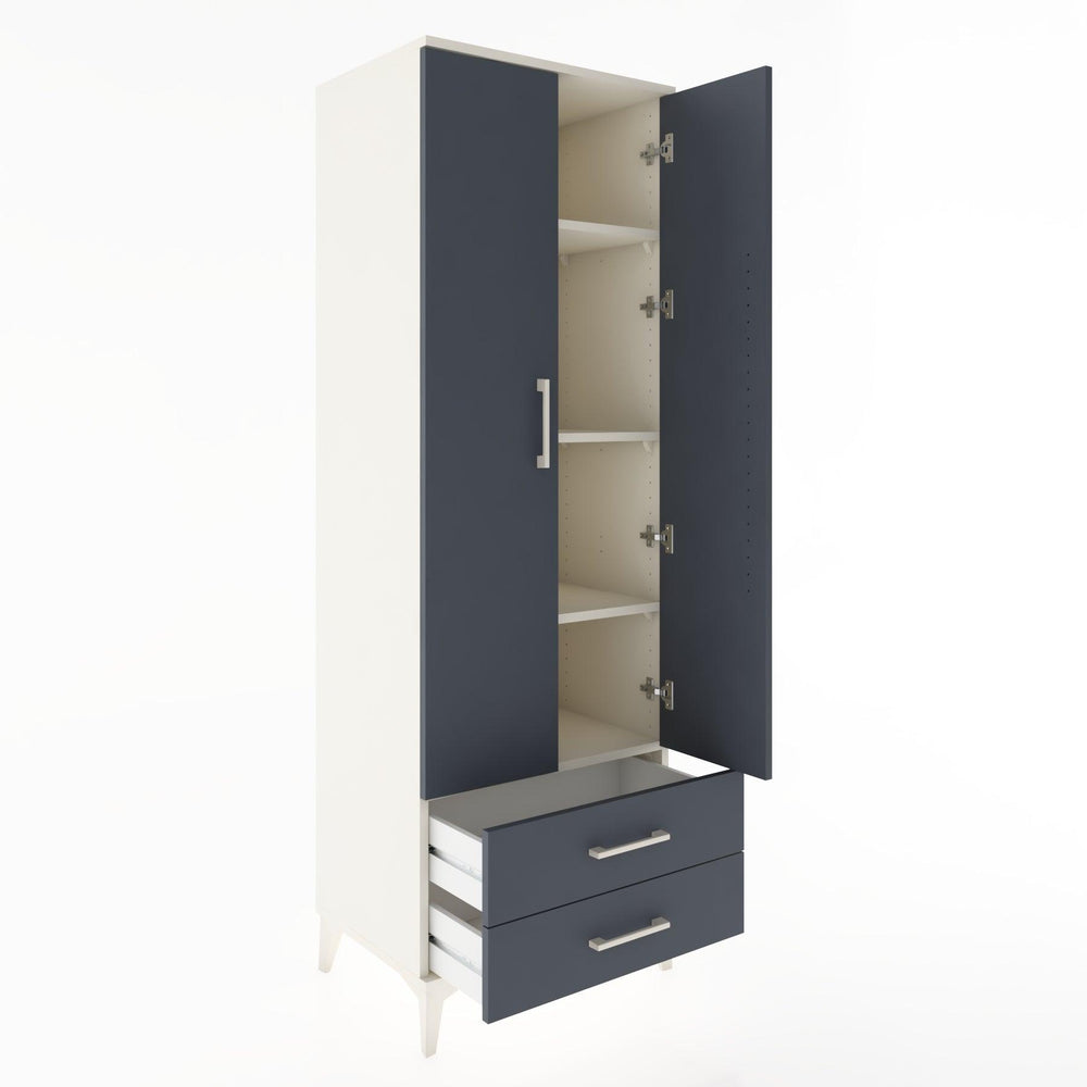 Woodntry Modüler Dolap Aytaşı 60x44x170 cm Kapaklı ve Çekmeceli KC7-1