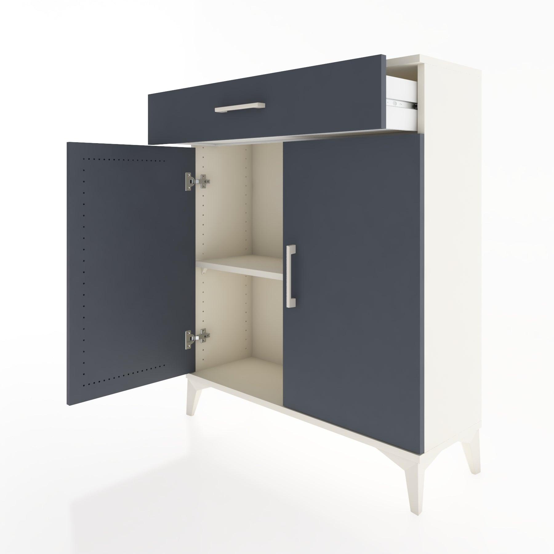 Woodntry Modüler Şifonyer Aytaşı 88x30x94 cm Kapaklı ve Çekmeceli KC1-1