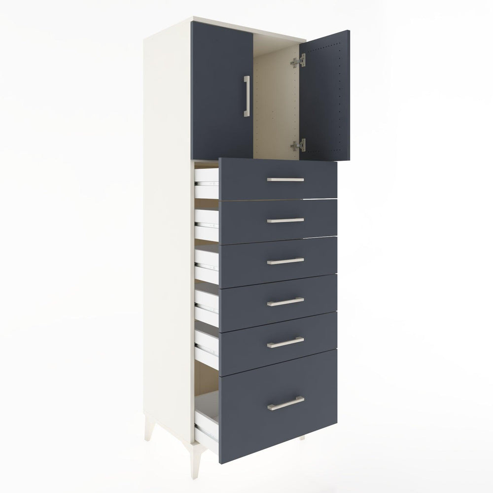 Woodntry Modular Cabinet Moonstone 60x44x170 cm with Doors and Drawers KC11-1