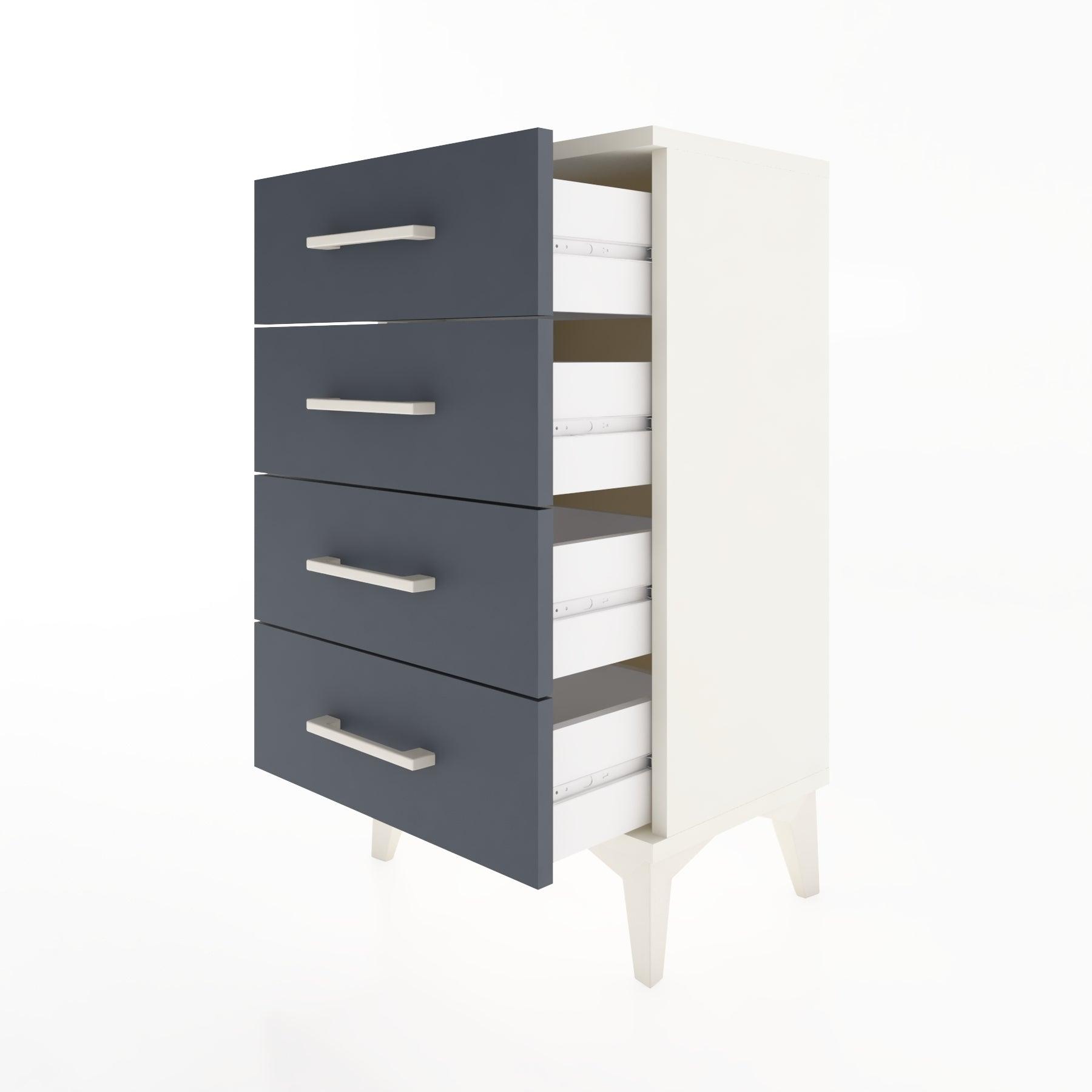 Woodntry Modüler Komodin 4 Çekmeceli 44x30x68 cm Aytaşı - Woodntry