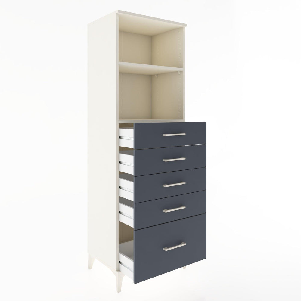 Woodntry Modular Cabinet Moonstone 60x44x170 cm with Drawers and Shelves CR40-1