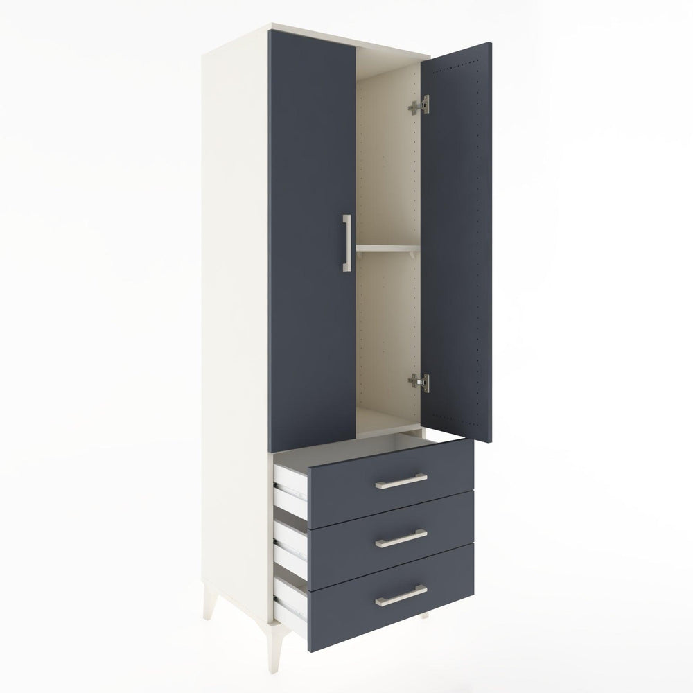 Woodntry Modular Cabinet Moonstone 60x44x170 cm with Doors and Drawers KC6-1