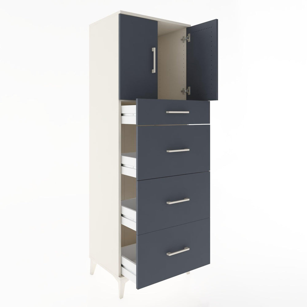 Woodntry Modular Cabinet Moonstone 60x44x170 cm with Doors and Drawers KC23-1
