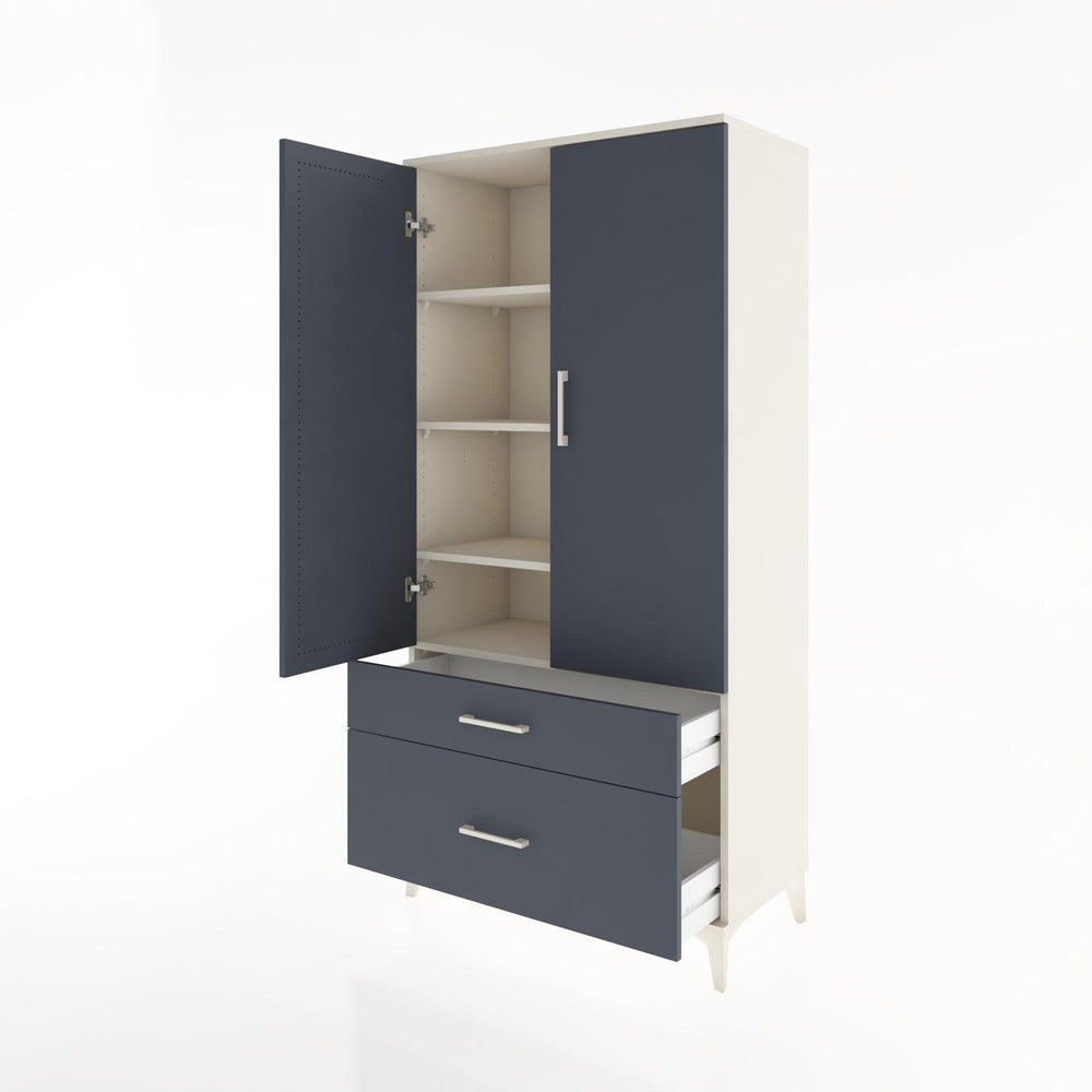 Woodntry Modular Cabinet Moonstone 88x44x170 cm with Doors and Drawers KC15-1