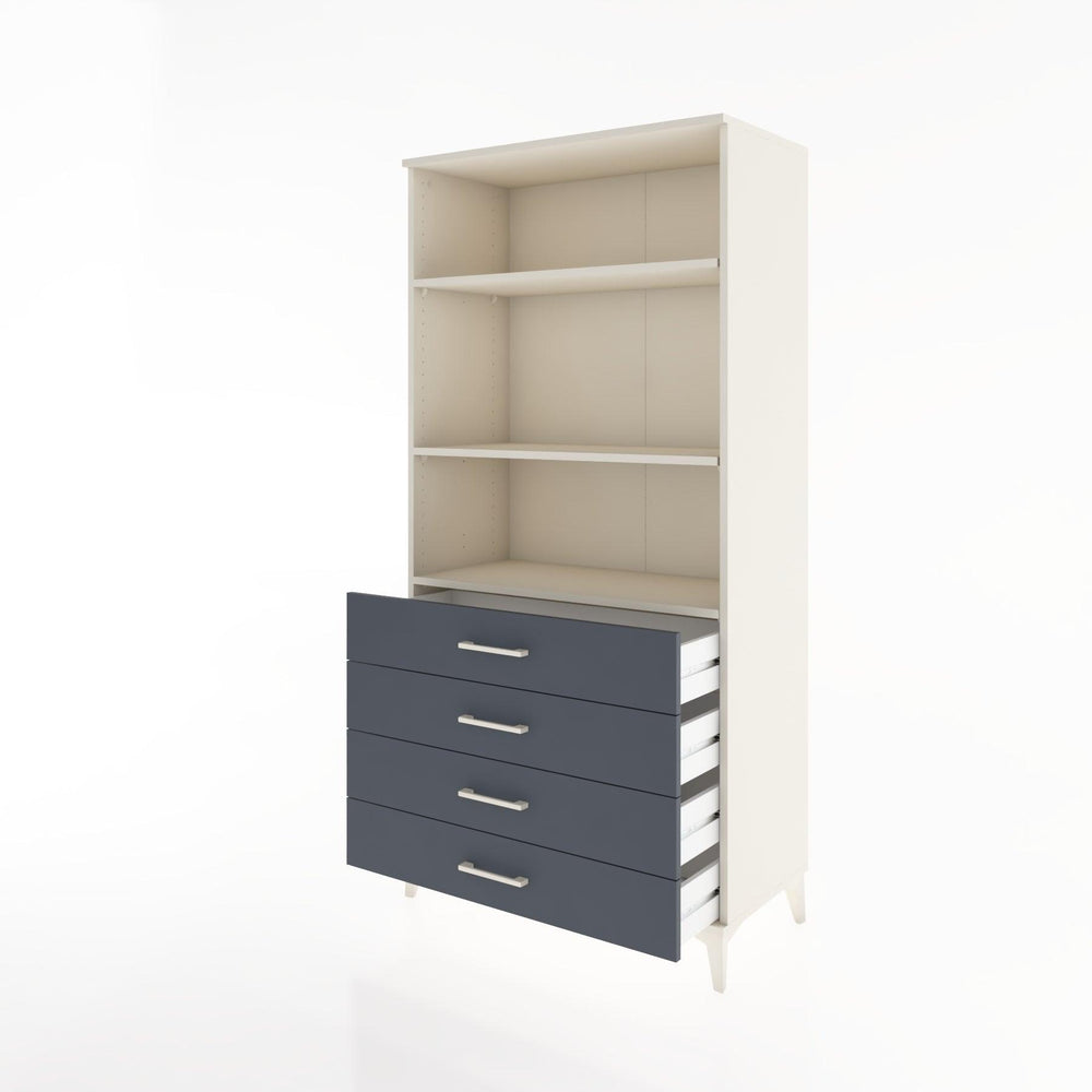 Woodntry Modular Cabinet Moonstone 88x44x170 cm with Drawers and Shelves CR36-1
