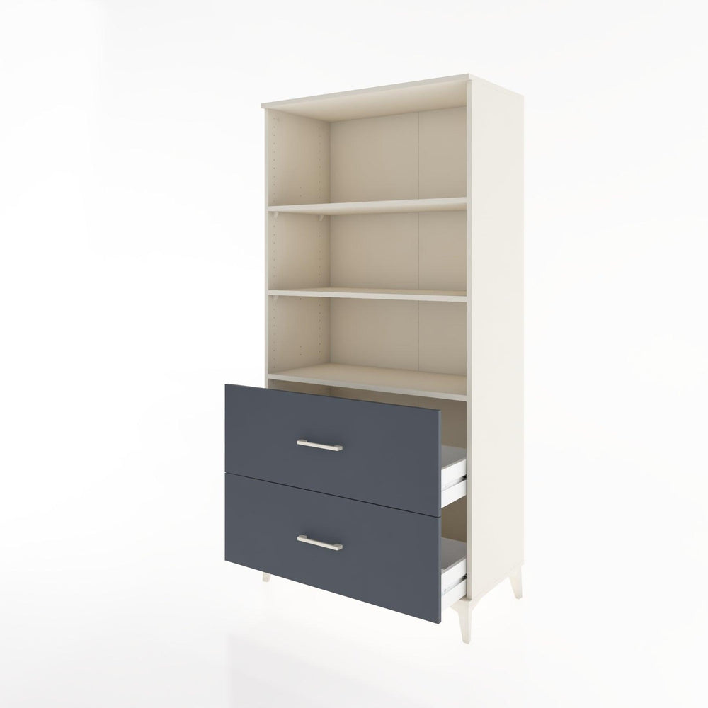 Woodntry Modular Cabinet Moonstone 88x44x170 cm with Drawers and Shelves CR49-1