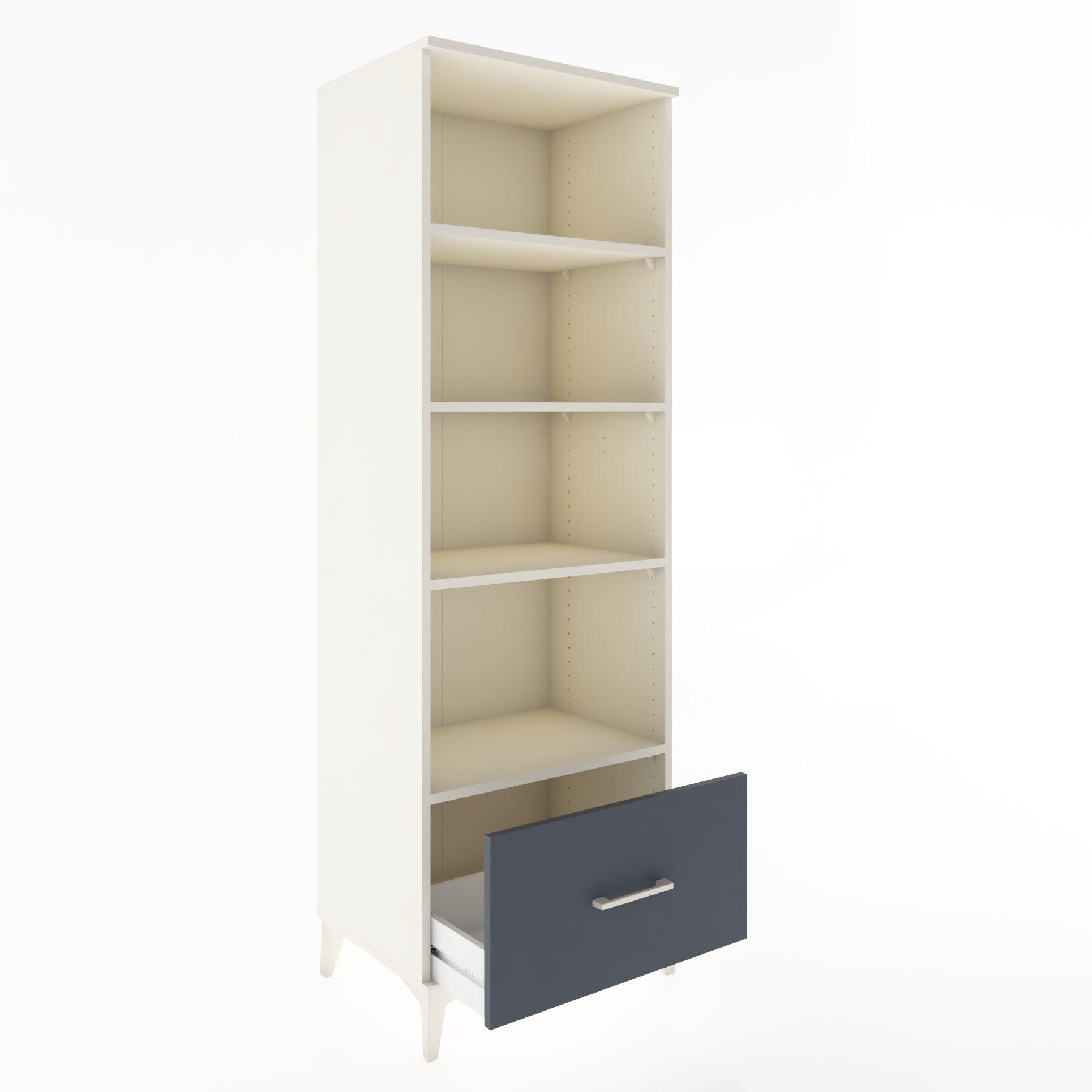 Woodntry Modular Cabinet Moonstone 60x44x170 cm with Drawers and Shelves CR44-1