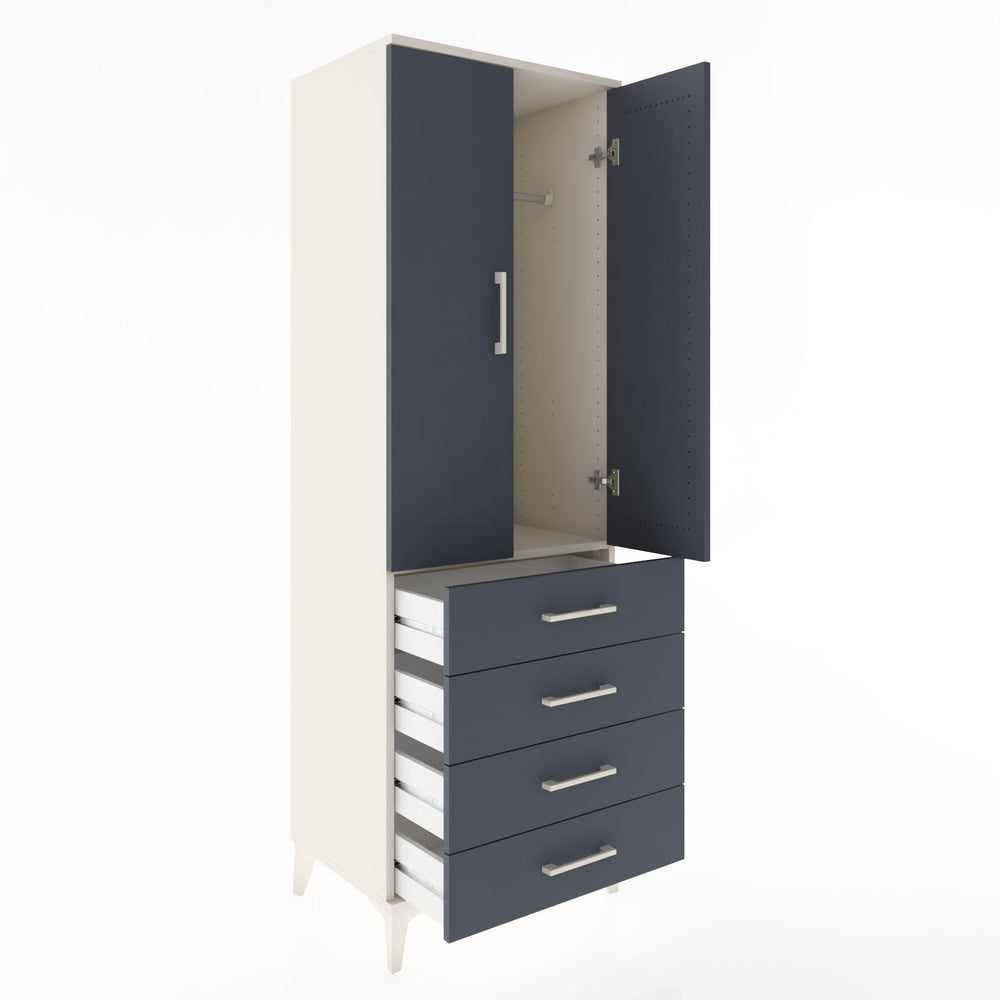 Woodntry Modular Cabinet Moonstone 60x44x170 cm with Doors and Drawers KC27-1