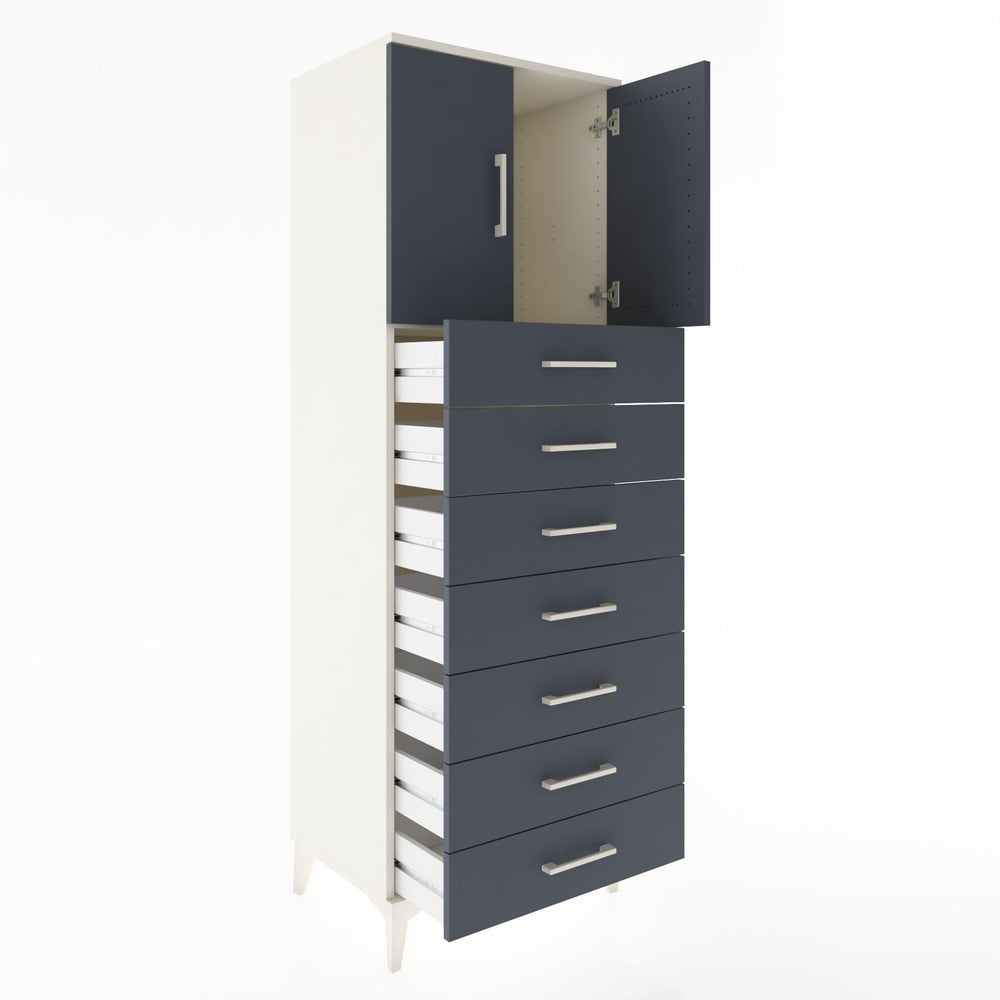 Woodntry Modular Cabinet Moonstone 60x44x170 cm with Doors and Drawers KC2-1