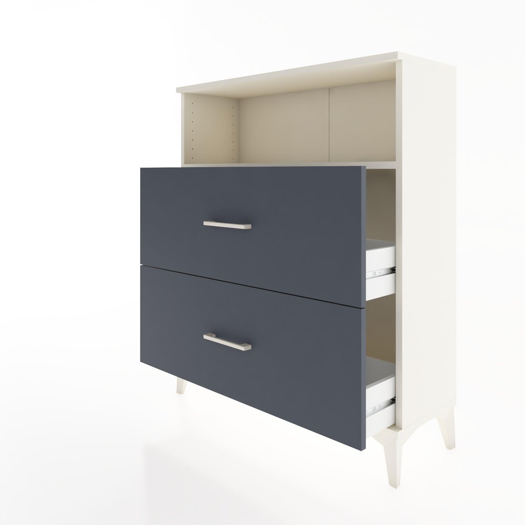 Woodntry Modular Dresser Moonstone 88x30x94 cm with Drawers and Shelves CR14-1