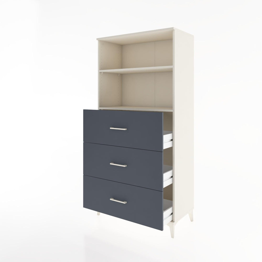 Woodntry Modular Cabinet Moonstone 88x44x170 cm with Drawers and Shelves CR52-1