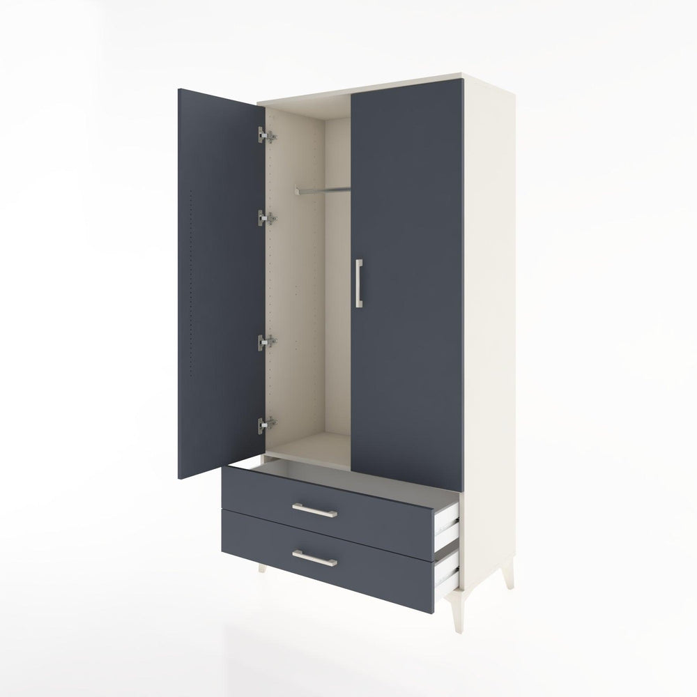 Woodntry Modular Cabinet Moonstone 88x44x170 cm with Doors and Drawers KC29-1