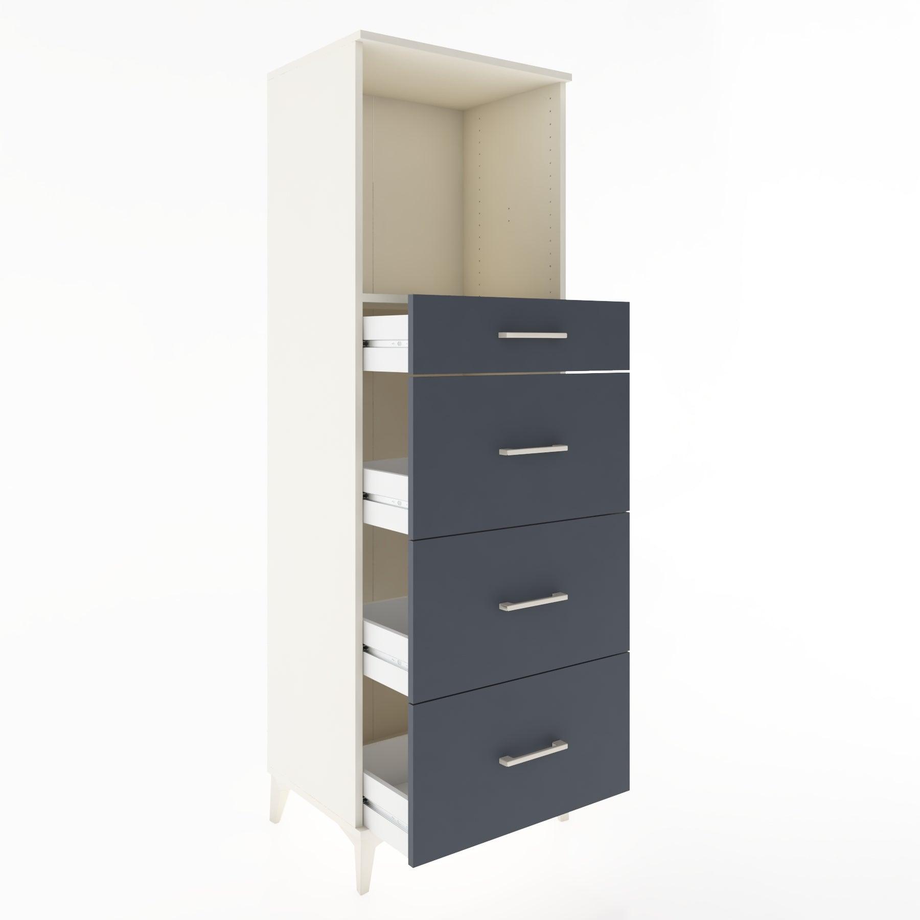 Woodntry Modüler Dolap Aytaşı 60x44x170 cm Çekmeceli ve Raflı CR50-1