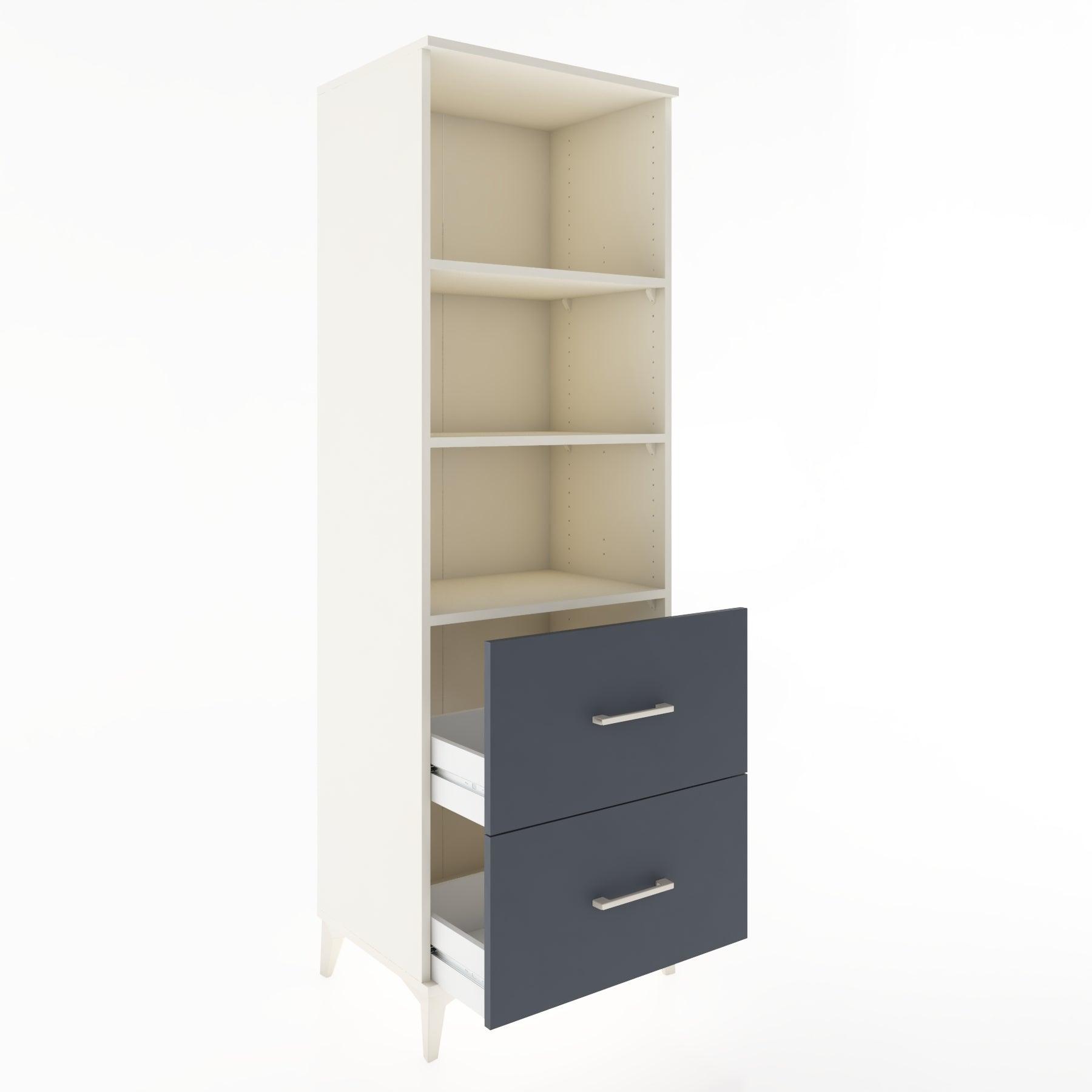 Woodntry Modüler Dolap Aytaşı 60x44x170 cm Çekmeceli ve Raflı CR48-1